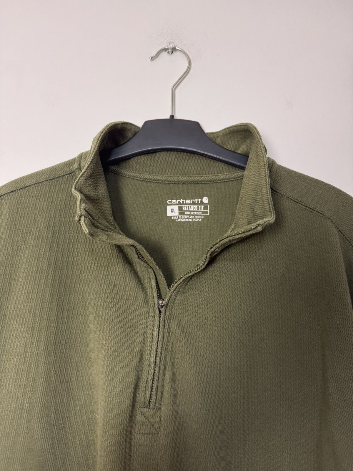 Carhartt Vintage Carhartt Quarter Zip In Olive XL Streetwear Vintage Size US XL / EU 56 / 4 - 4 Thumbnail