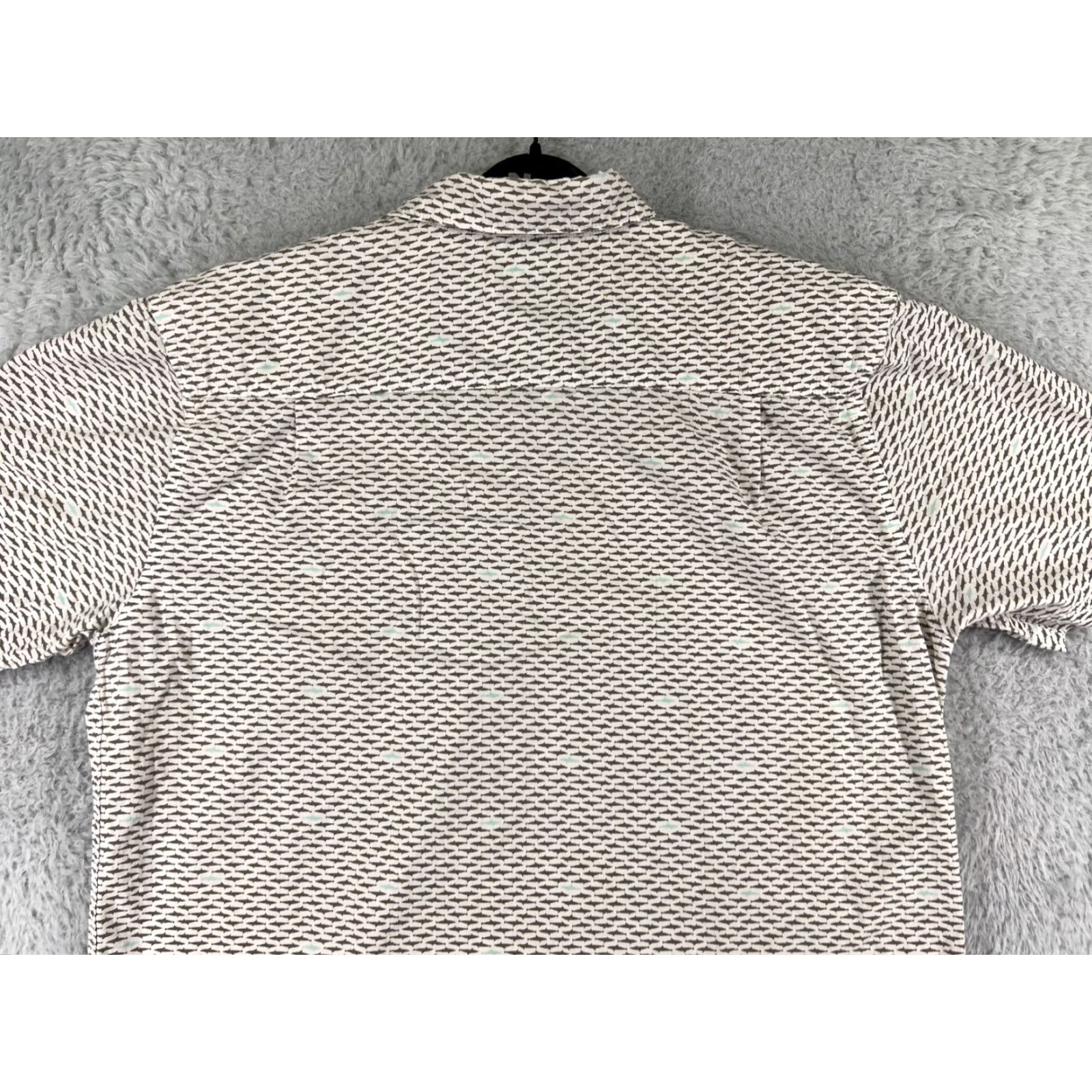 Haggar Haggar Button-Up Shirt Mens Large White Hawaiian Aloha Beach Vacation Resort 100% Cotton Short Sleeve Shirt Mens White Haggar Size US L / EU 52-54 / 3 - 7 Thumbnail
