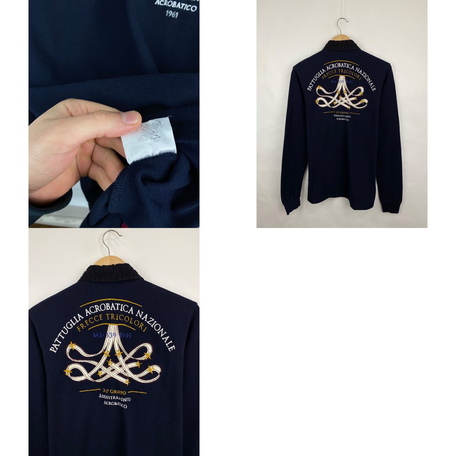 Aeronautica Militare VINTAGE Aeronautica Militare Aviation Long Sleeve M Blue Shirt Mens Size US M / EU 48-50 / 2 - 8 Thumbnail