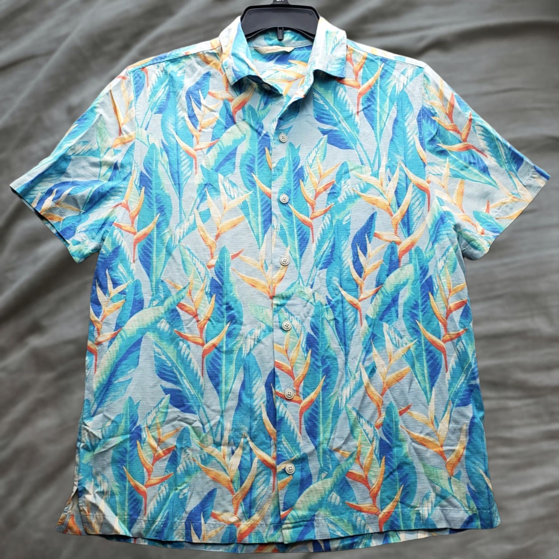 Paradise Paradise Women's? Silk Shirt Men's Medium Multi Palm Leaf Collared Button Up Size US M / EU 48-50 / 2 - 1 Thumbnail