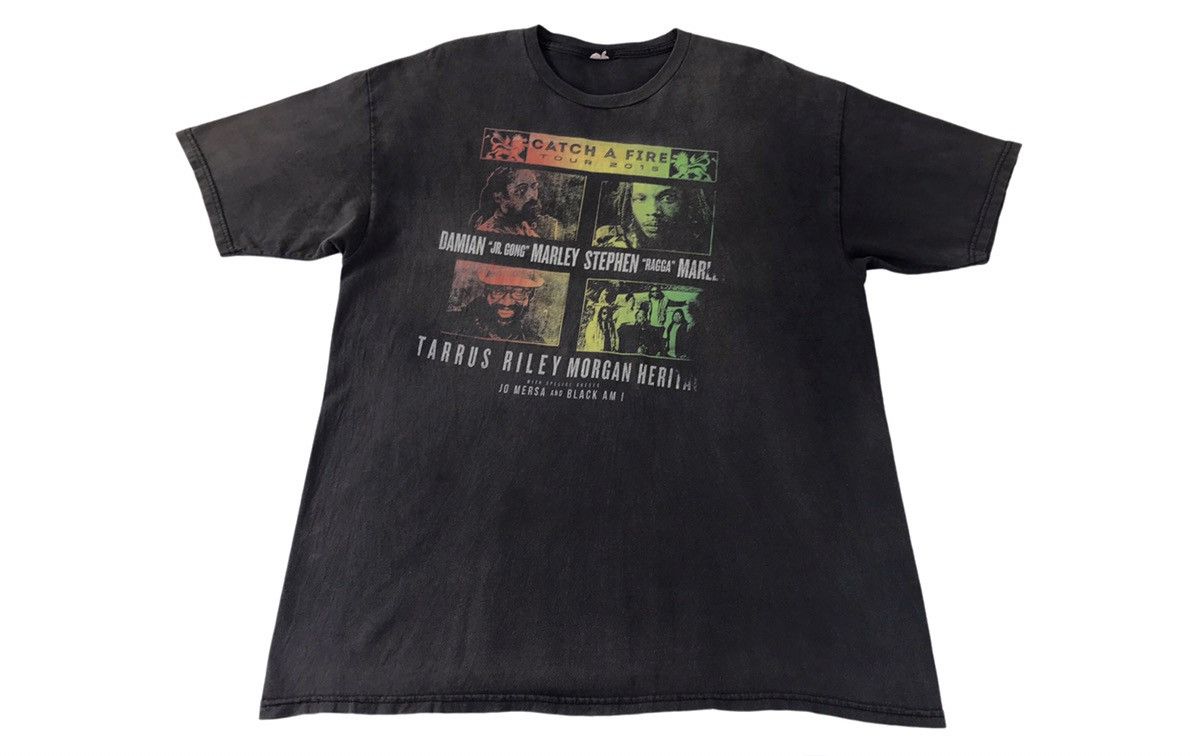 Band Tees × Vintage Catch A Fire Reggae Band Tour 2015 Faded Colour Tee Size US XL / EU 56 / 4 - 1 Thumbnail
