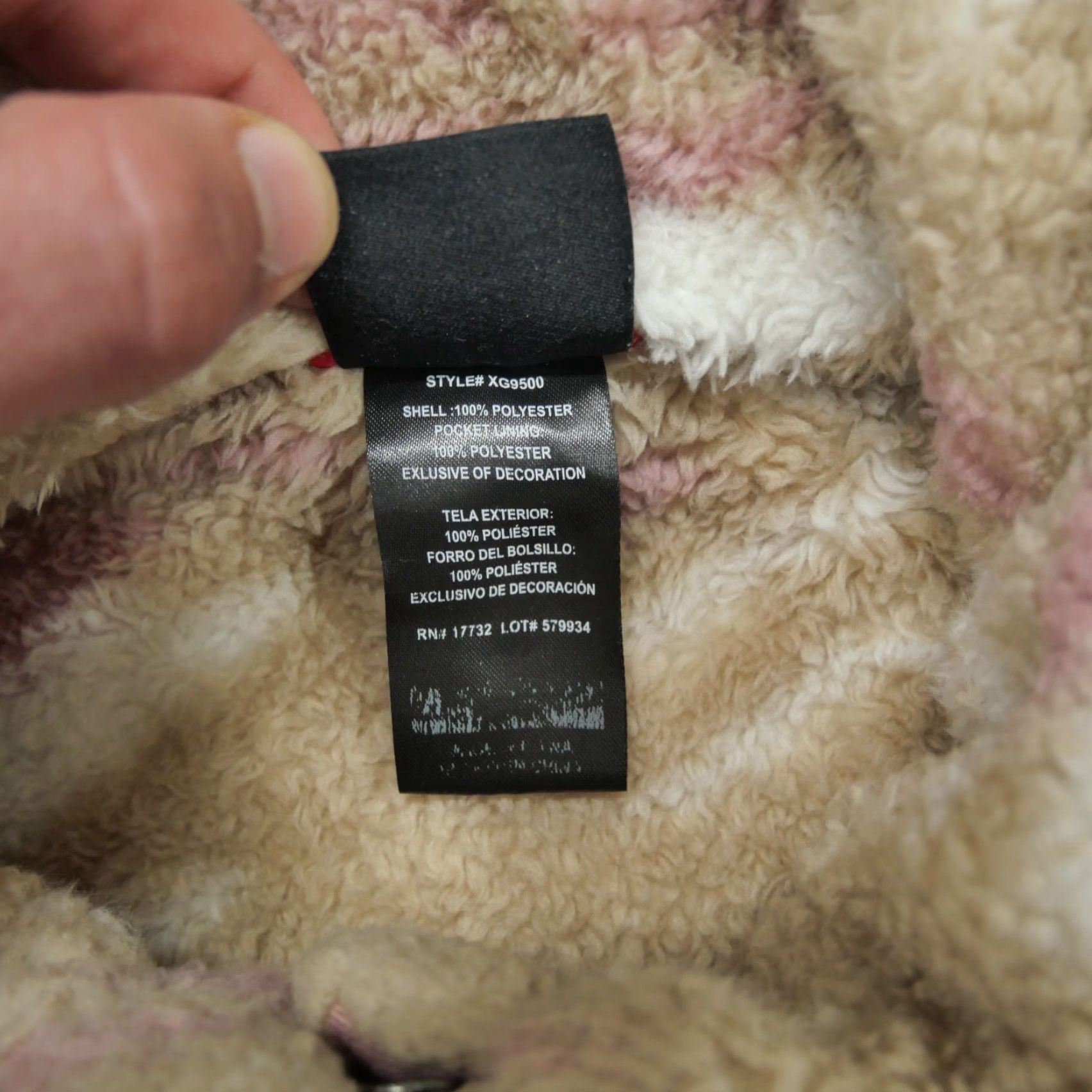 Pinko Gerry Jacket Womens Large Brown Pink Sherpa Fleece Full Zip Size L / US 10 / IT 46 - 6 Thumbnail
