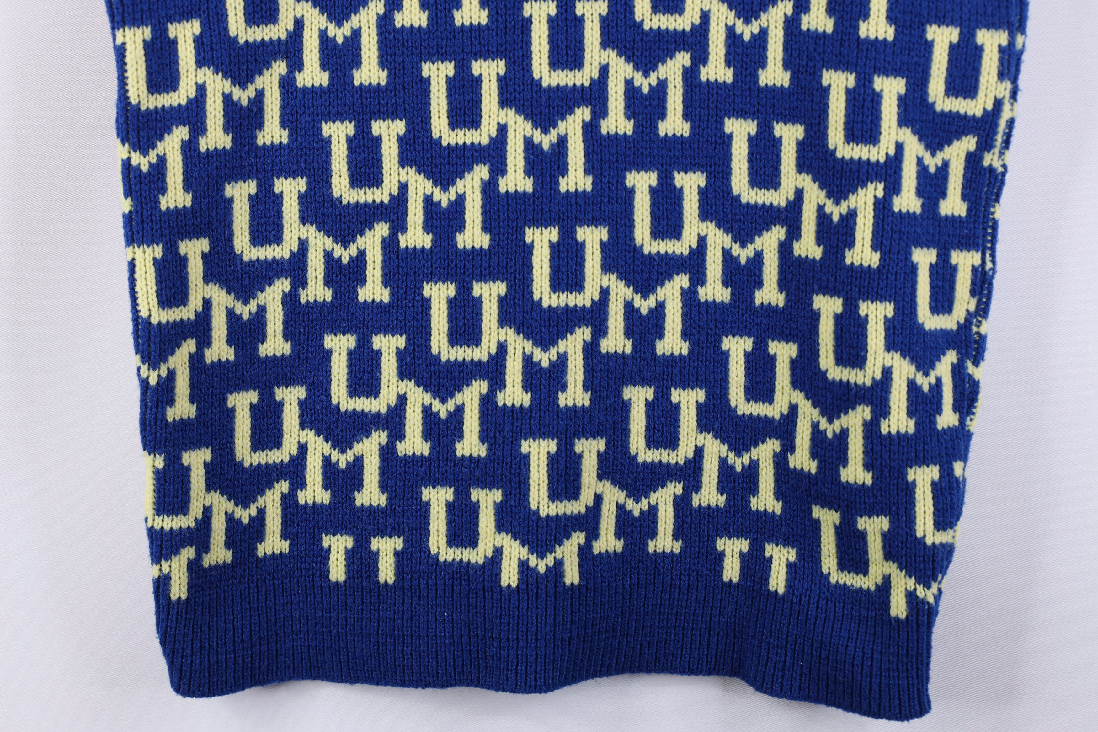 Vintage Vintage 70s University of Michigan All Over Sweater Vest Size S / US 4 / IT 40 - 3 Thumbnail