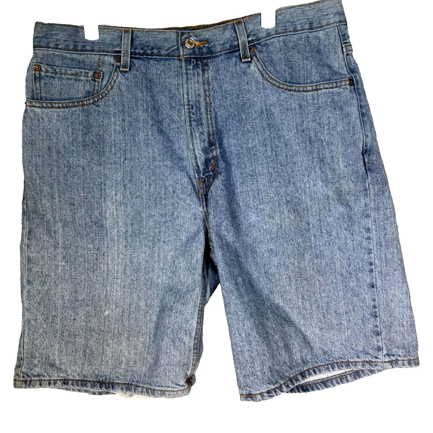 Levi's Levi's Shorts 36 Blue Denim Relaxed Flat Front High-Rise M2045 Mens Size US 36 / EU 52 - 2 Thumbnail