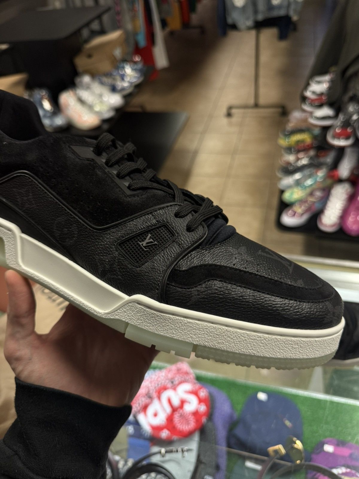 Louis Vuitton Louis Vuitton Black Trainer Size UK11/12US $1370 Retail Size US 12 / EU 45 - 2 Thumbnail