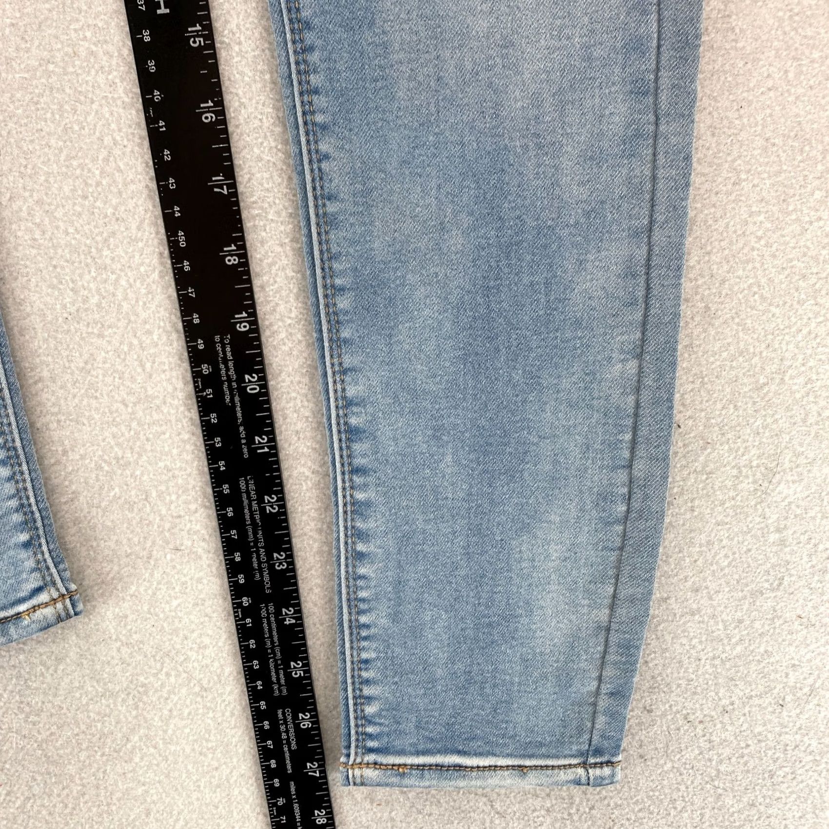 Vintage Mudd Jeans Women's Juniors 9 Blue Stretch Denim High Rise Skinny Ankle Jeggings Y2K City College Preppy Size 30" / US 8 / IT 44 - 7 Thumbnail