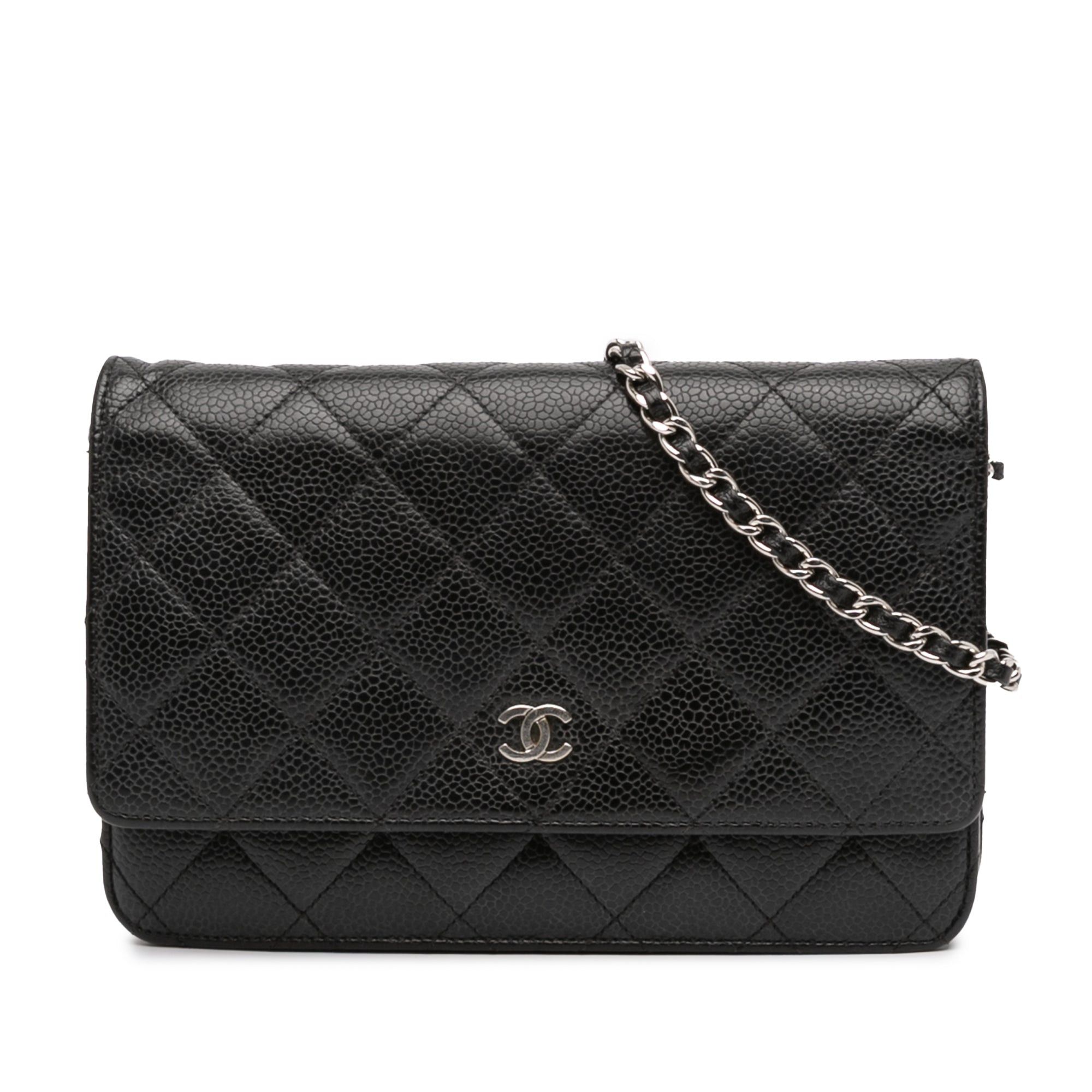 CC Quilted Caviar Wallet on Chain