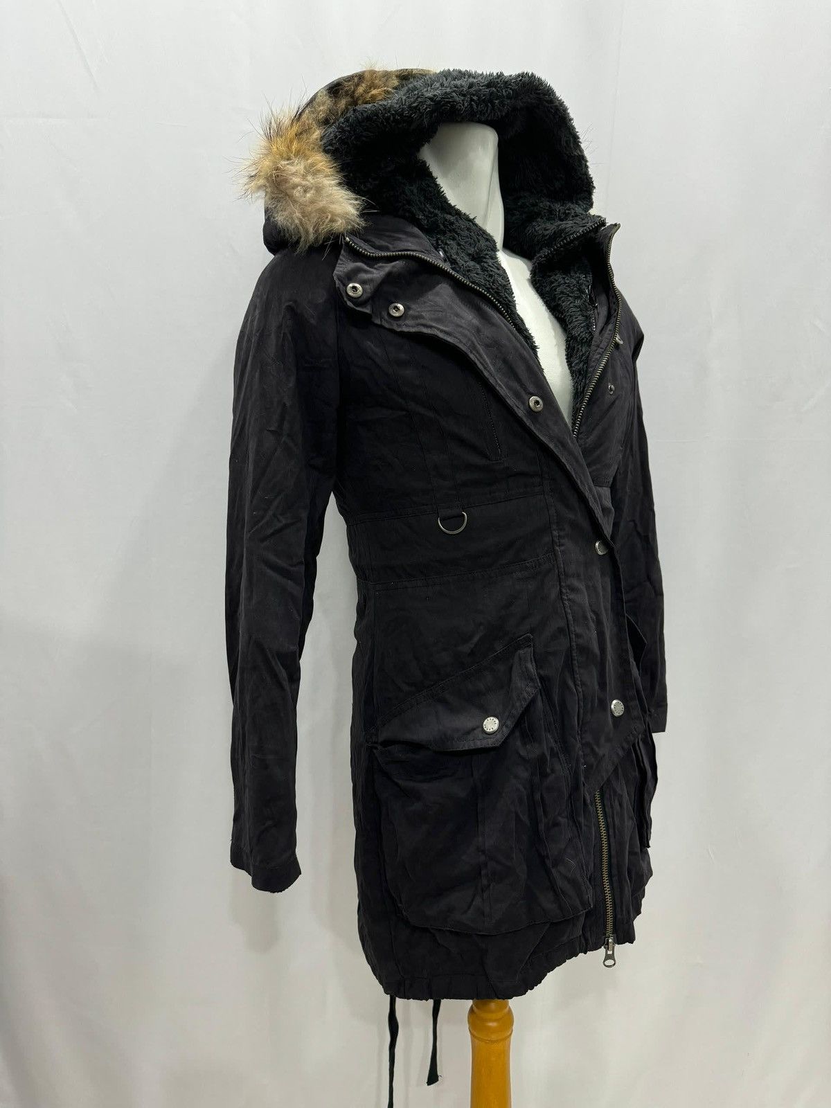 If Six Was Nine × Japanese Brand BARAK JAPAN Fur Hooded Parkas Jacket Size S / US 4 / IT 40 - 2 Thumbnail