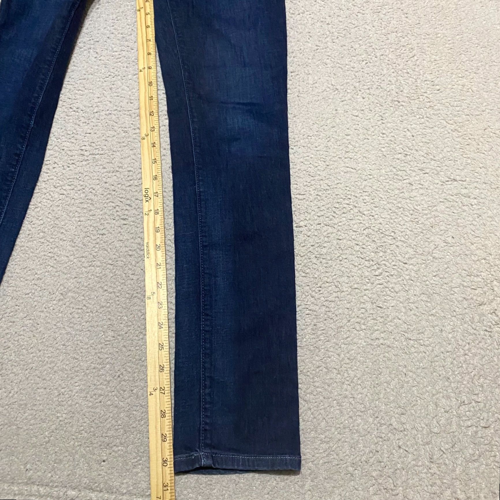 Anthropologie Anthropologie Pilcro Jeans Womens 28 Denim Dark Wash Skinny Low Rise 5-Pocket Stretch Regular Size Blue Button Zip Color Denim Size 28" / US 6 / IT 42 - 3 Thumbnail