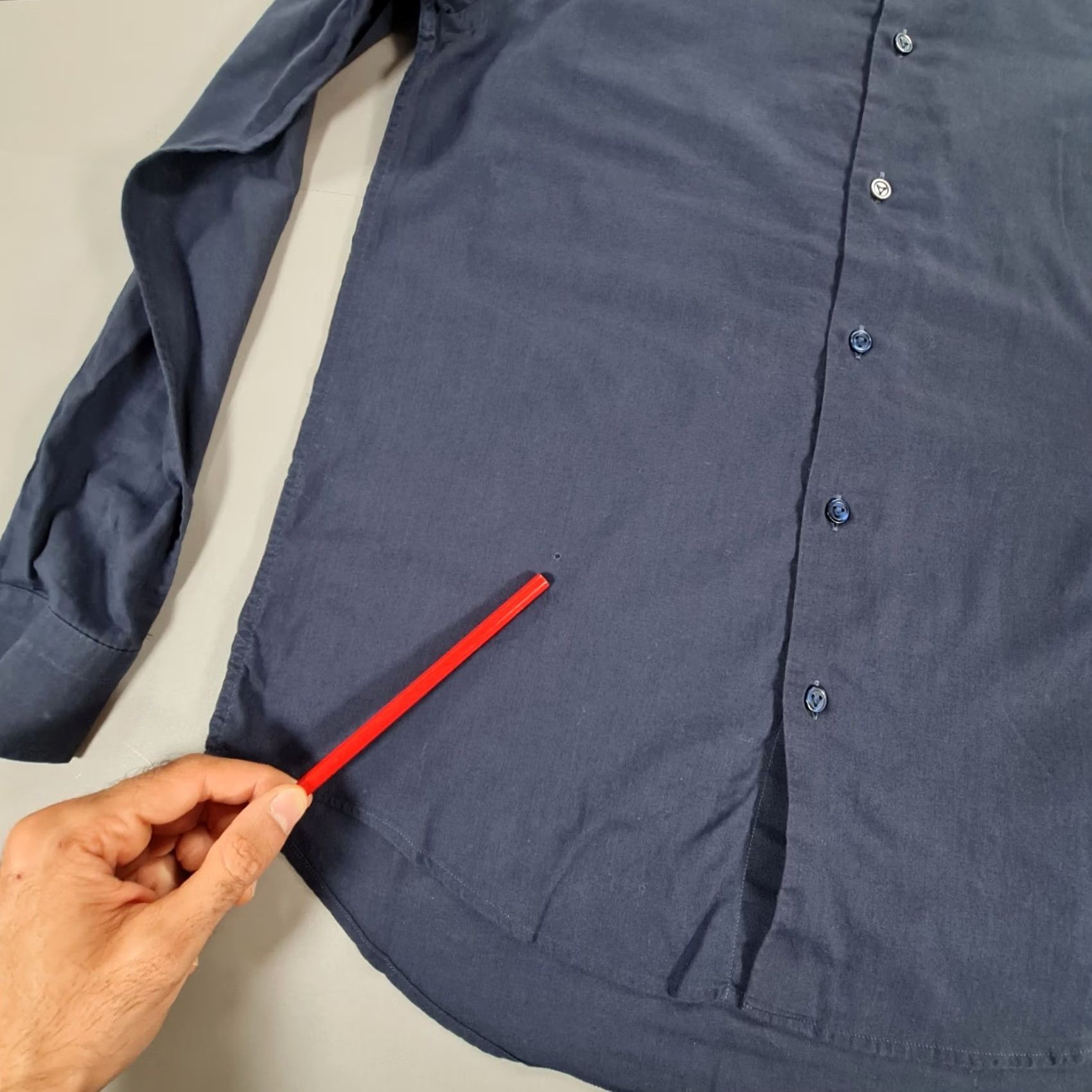 Vilebrequin Vilebrequin Shirt Mens Blue Navy Small Cotton Long Sleeve Button-Up Casual Regular Womens? Size US S / EU 44-46 / 1 - 7 Thumbnail
