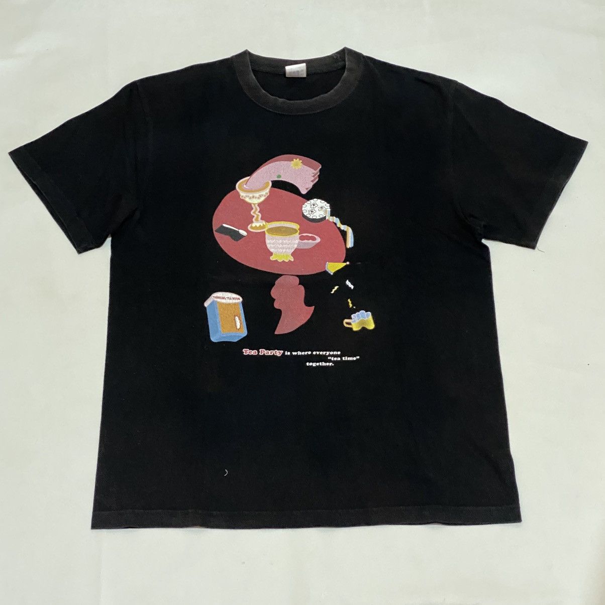 Vintage vintage tshirt art tea party tea time not beer or coffe Size US L / EU 52-54 / 3 - 1 Thumbnail