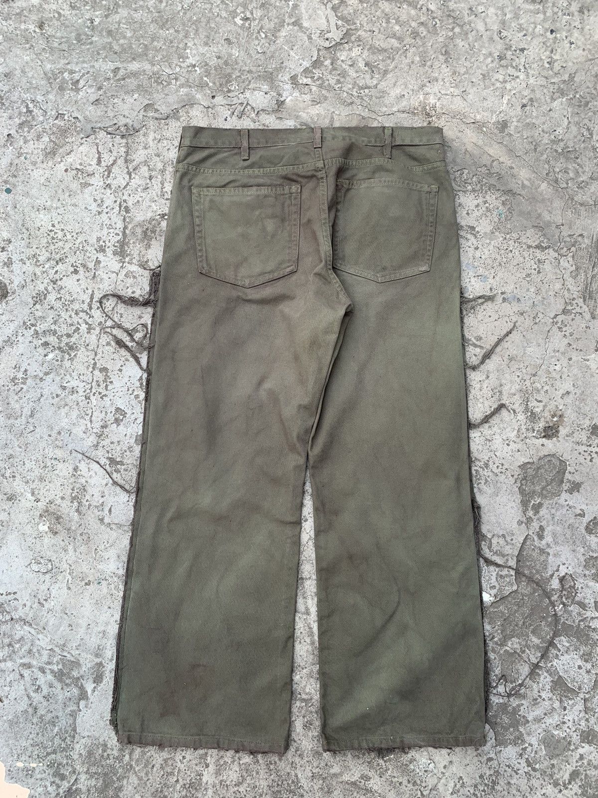 Japanese Brand Custom Wide Dirty Overdyed Distressed Jeans Size US 36 / EU 52 - 4 Thumbnail