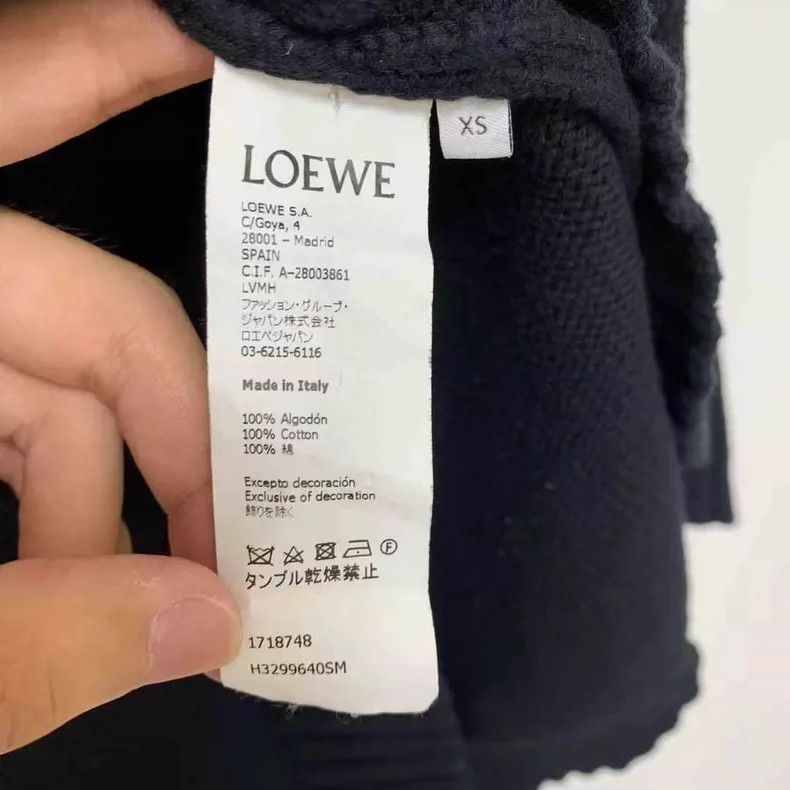 Loewe LOEWE Black logo simple knit sweater on chest Size US XS / EU 42 / 0 - 7 Thumbnail