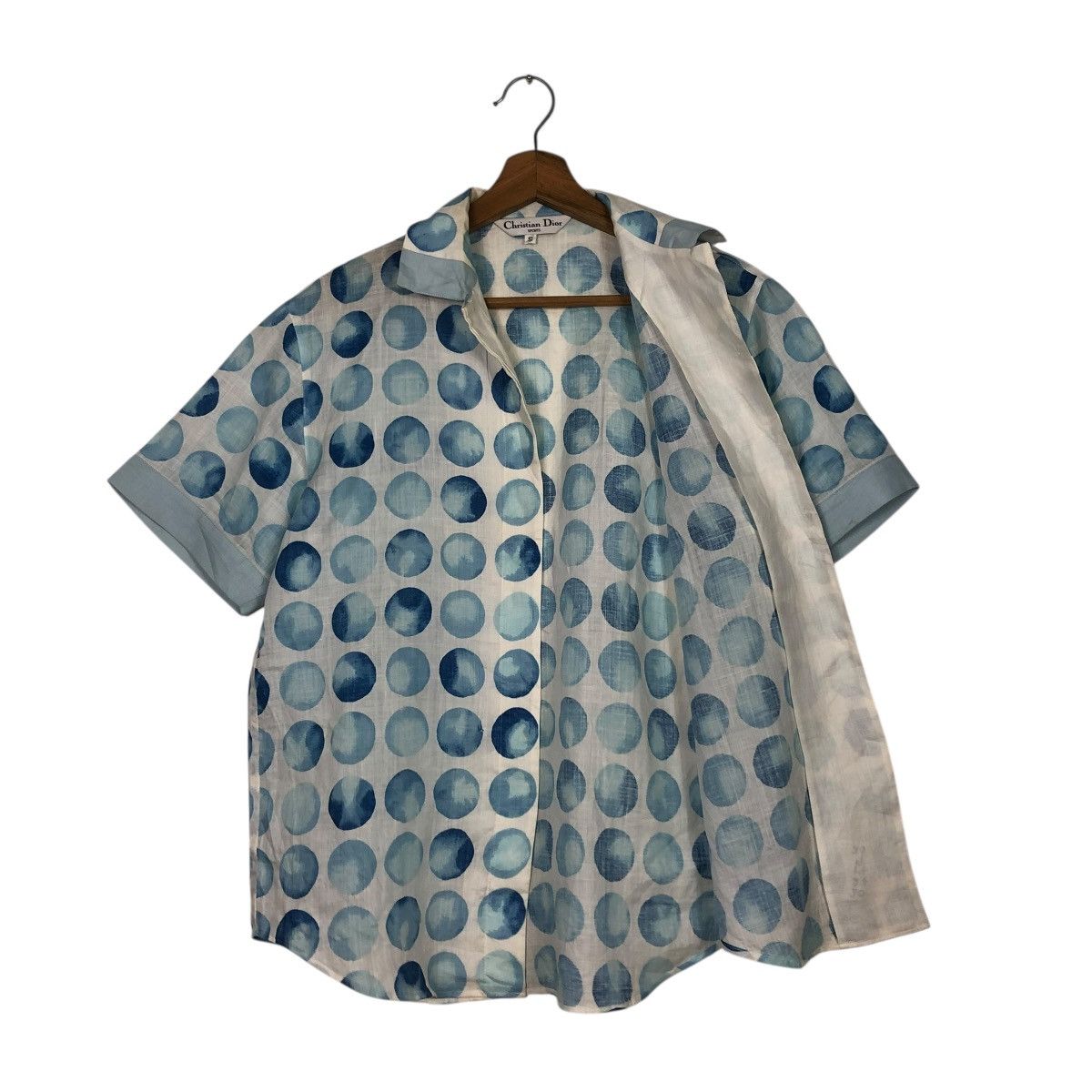 Christian Dior Monsieur 🔥OCEAN BABY BLUE CHRISTIAN DIOR SPORTS BUTTON UPS FULL PRINT Size S / US 4 / IT 40 - 11 Thumbnail