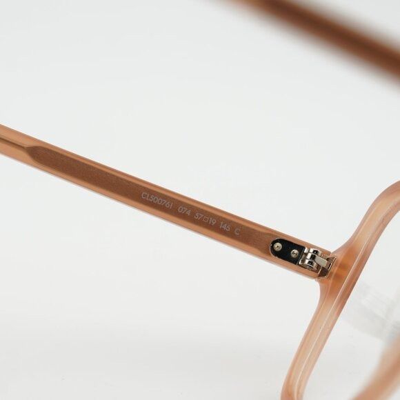 Celine Celine CL50076I 074 Eyeglasses Flamed Havana 57mm Square Size ONE SIZE - 6 Thumbnail