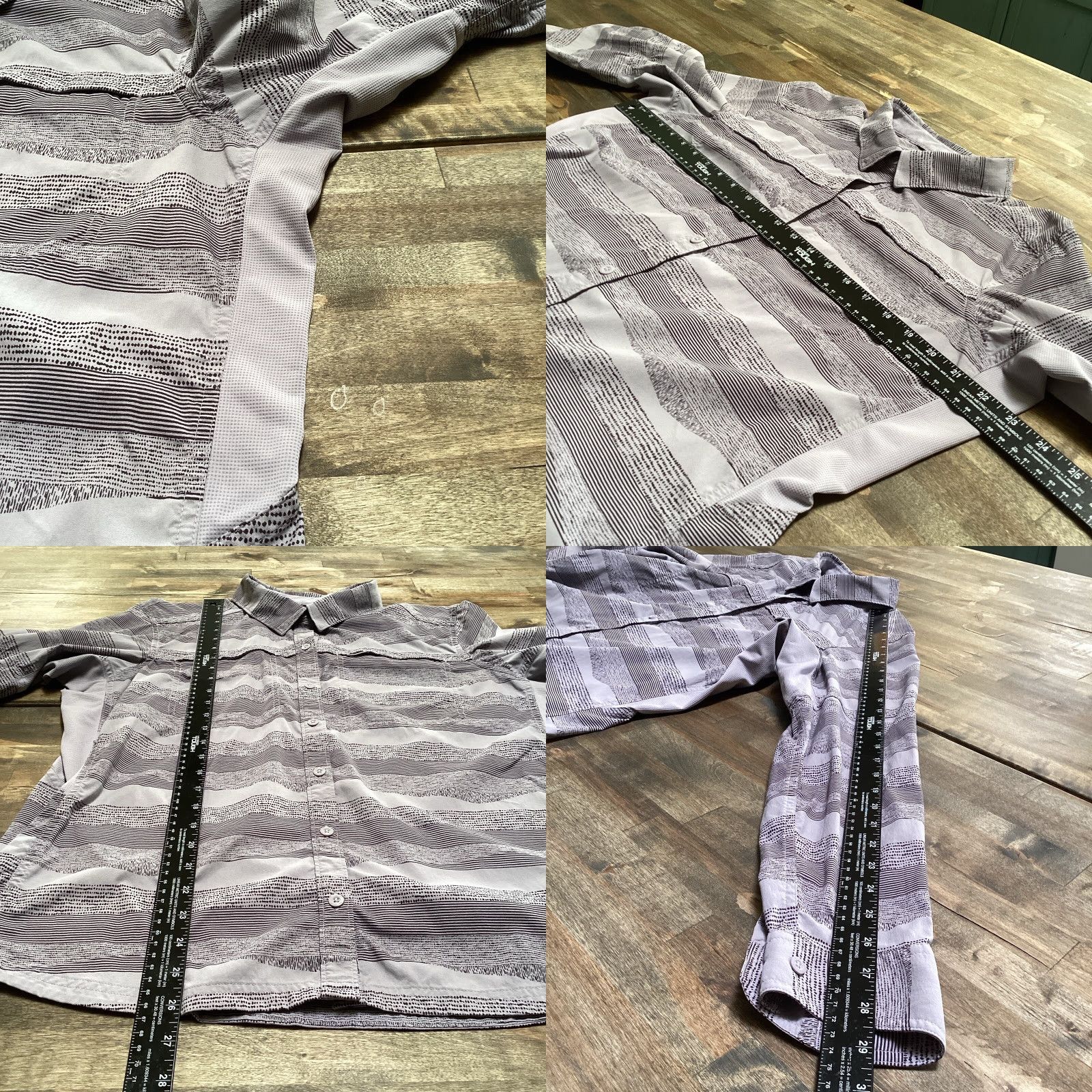 Vintage VINTAGE REI Shirt Women XL Gray Purple Button Down Roll Tab Outdoor Nylon Hiking Vented Size XL / US 12-14 / IT 48-50 - 8 Thumbnail