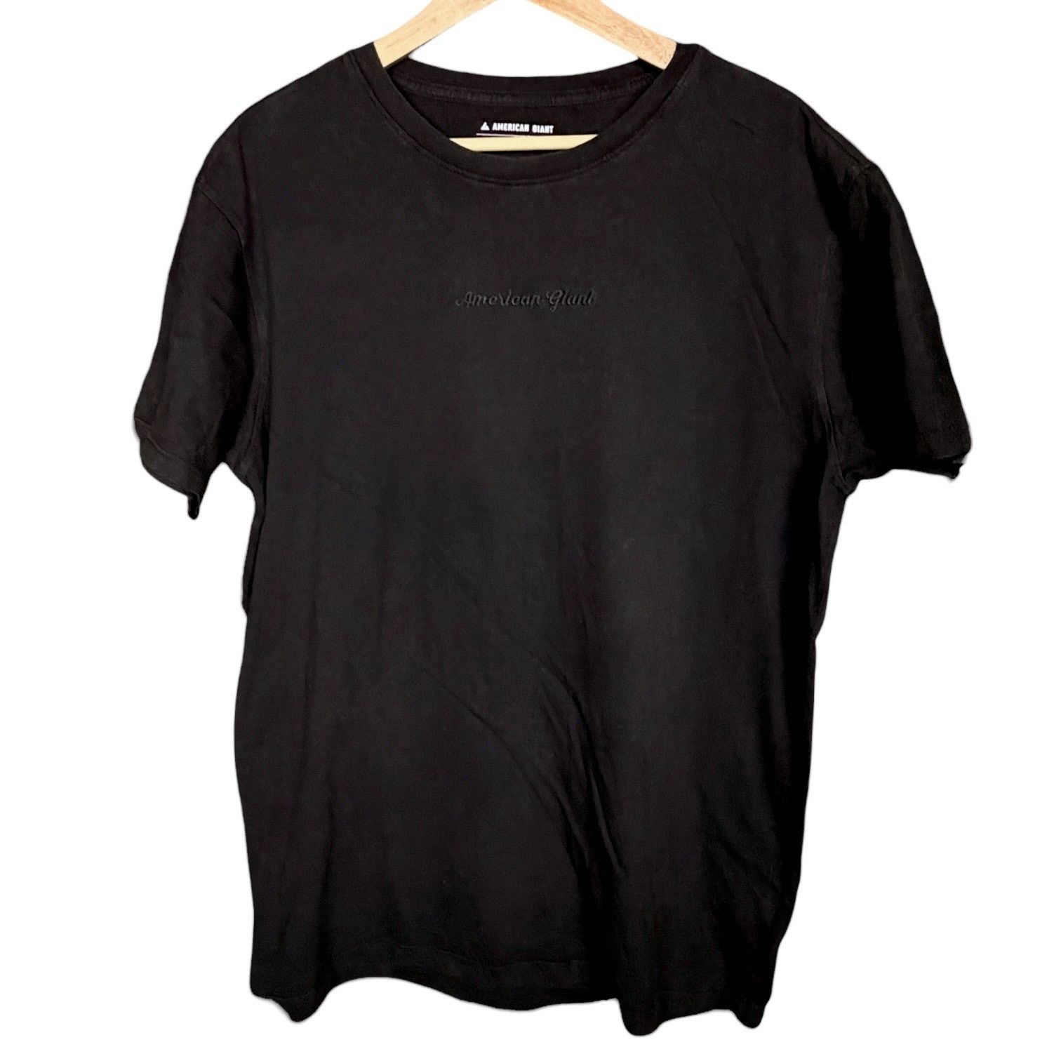 American Giant American Giant Black on Black Embroidered Logo T USA Size L Size US L / EU 52-54 / 3 - 5 Thumbnail
