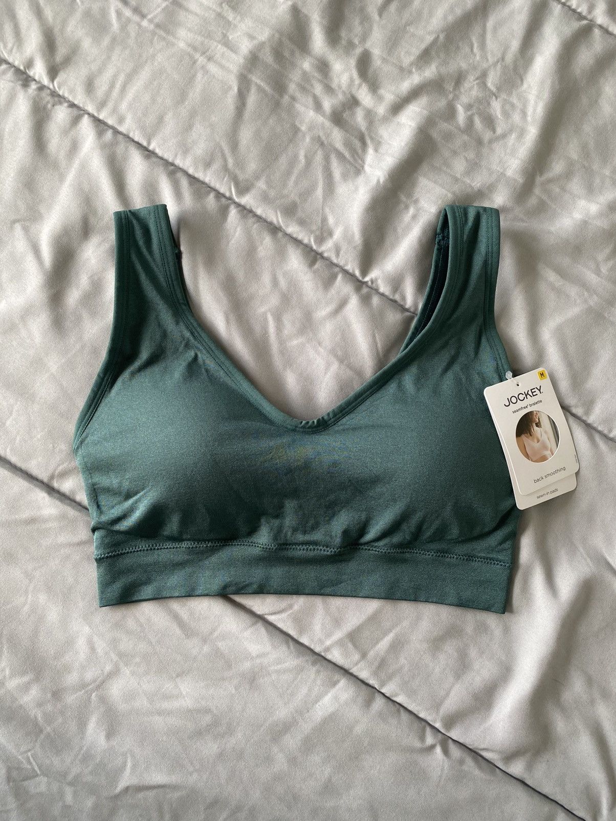 Jockey Jockey Womens Medium Microfiber Stretch Pull Bralette NWT Size ONE SIZE - 3 Thumbnail