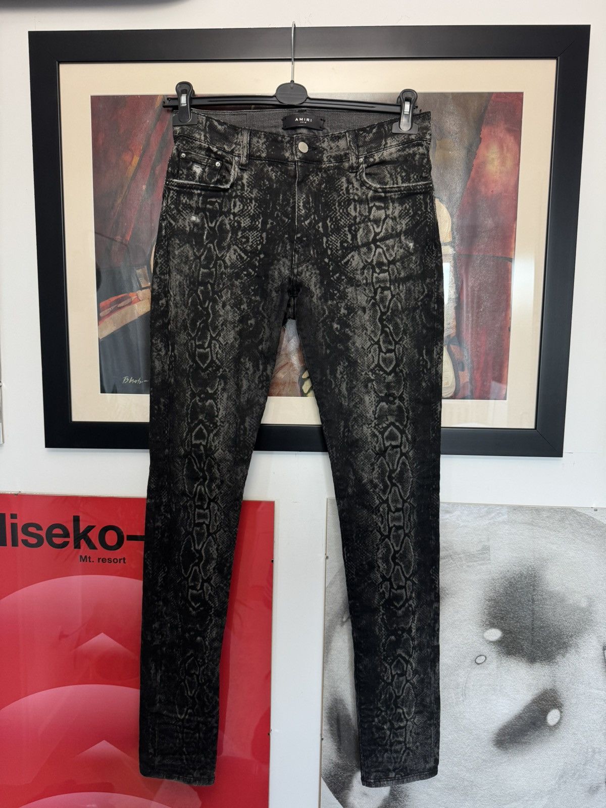 Amiri Amiri Mx1 Skinny Jeans Snake Skin Denim Pant Distressed Rare Size US 30 / EU 46 - 1 Thumbnail
