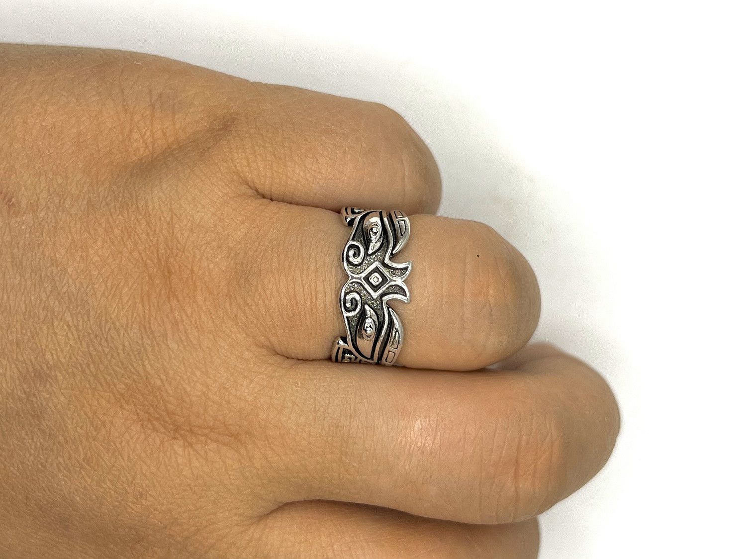 Jewelry Beast Face Tibetan Silver Ring - Size 8.5 Size ONE SIZE - 4 Thumbnail