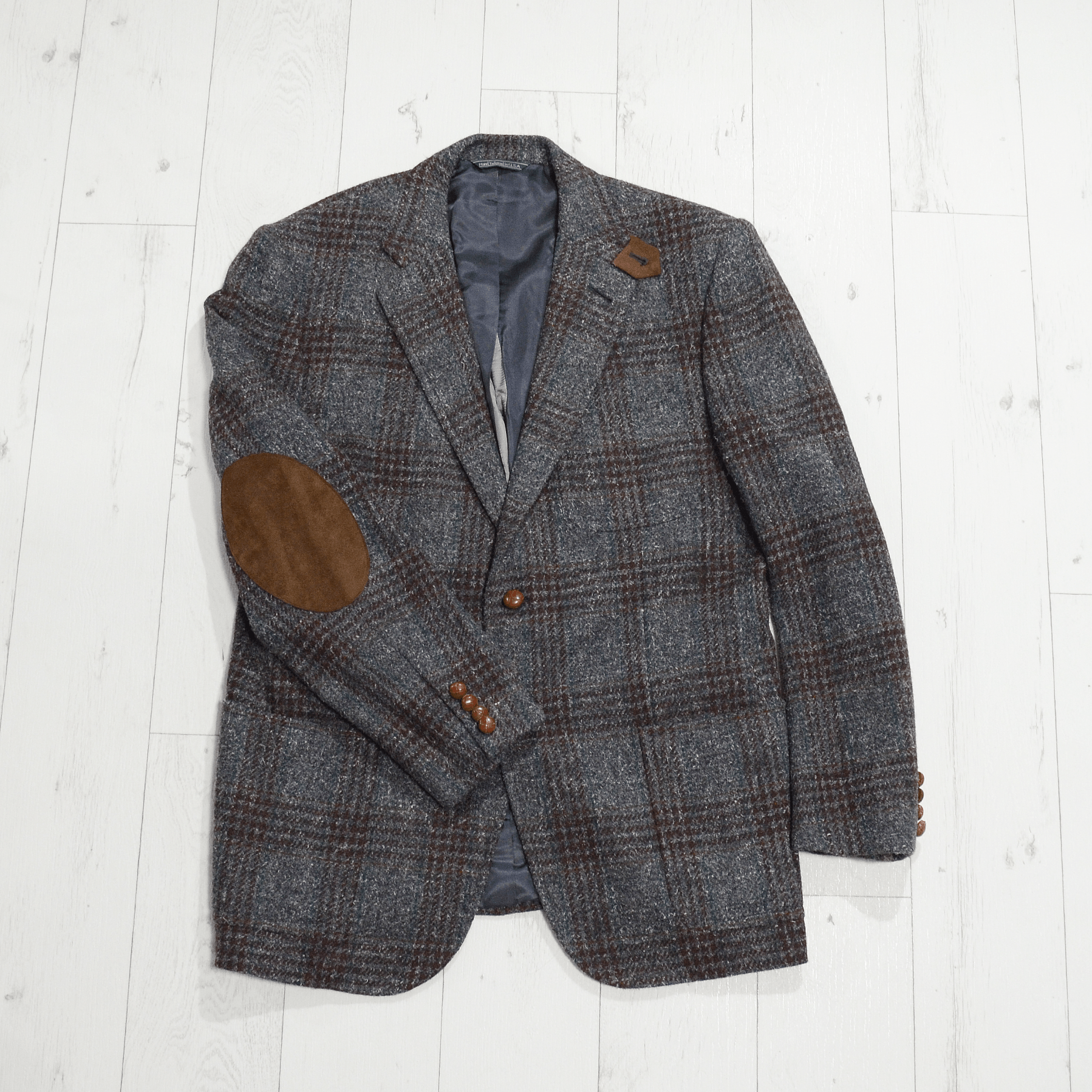 Other Martin Greenfield Tweed Blazer Coat Check 42 Hadn Tailored Size 42R - 1 Thumbnail