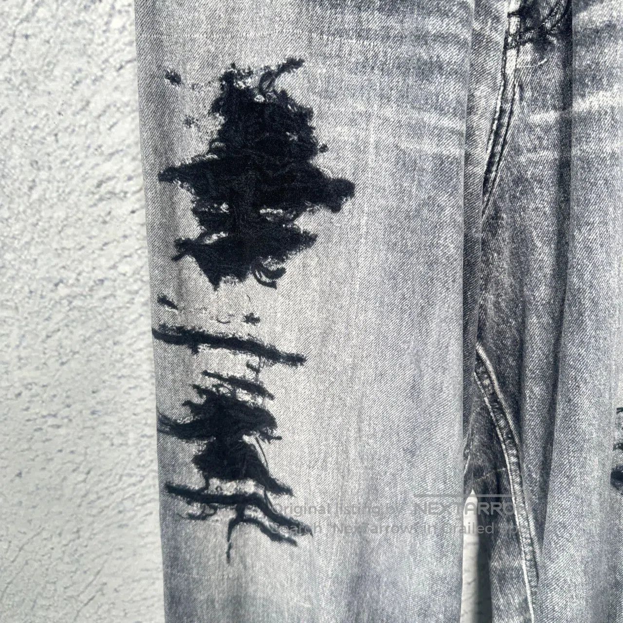 Balenciaga balenciaga trompe 3d printed denim pants. Size US 30 / EU 46 - 3 Thumbnail