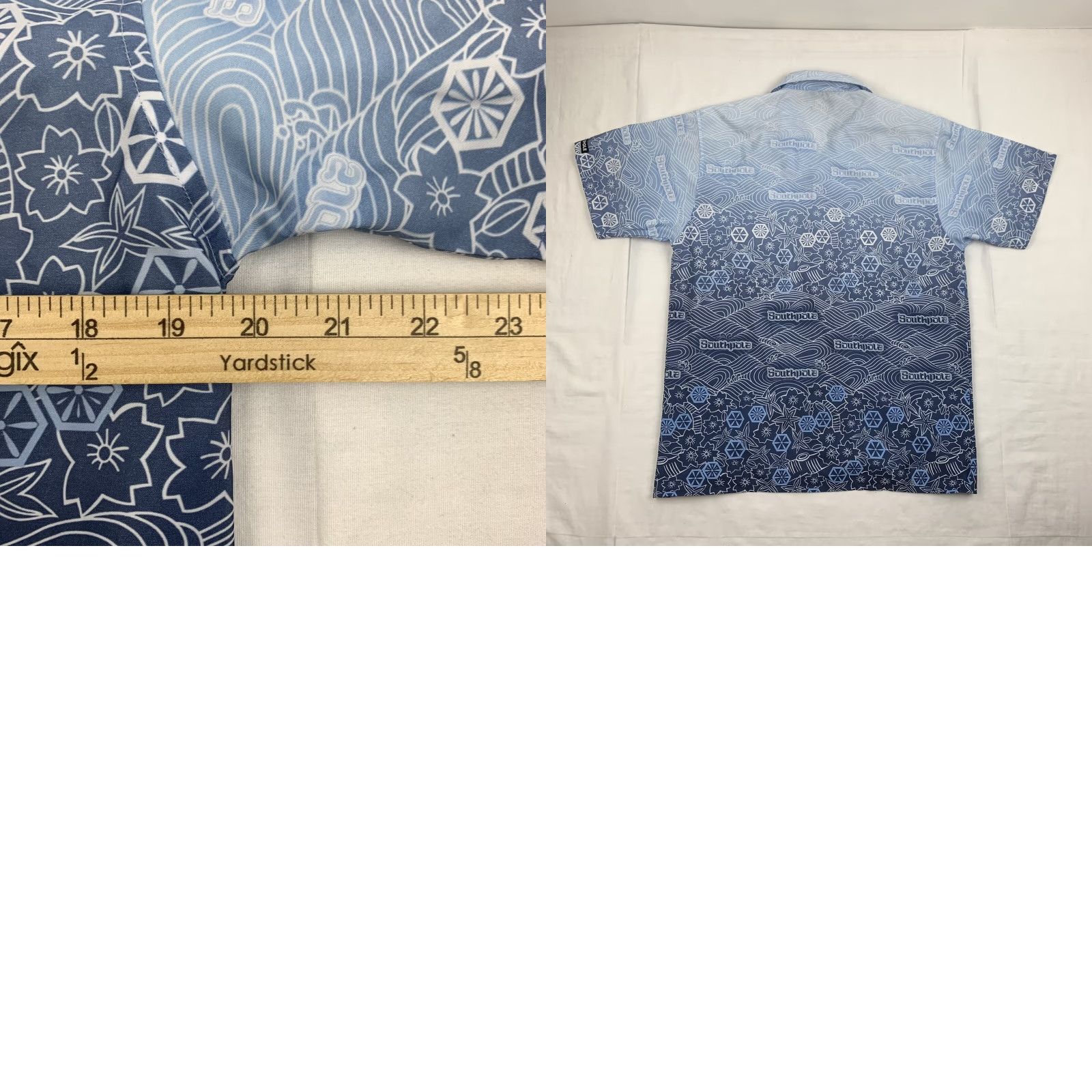 Southpole VINTAGE Southpole Shirt Adult Medium Blue Short Sleeve Button-Up 90s Y2K USA Mens Size US M / EU 48-50 / 2 - 8 Thumbnail