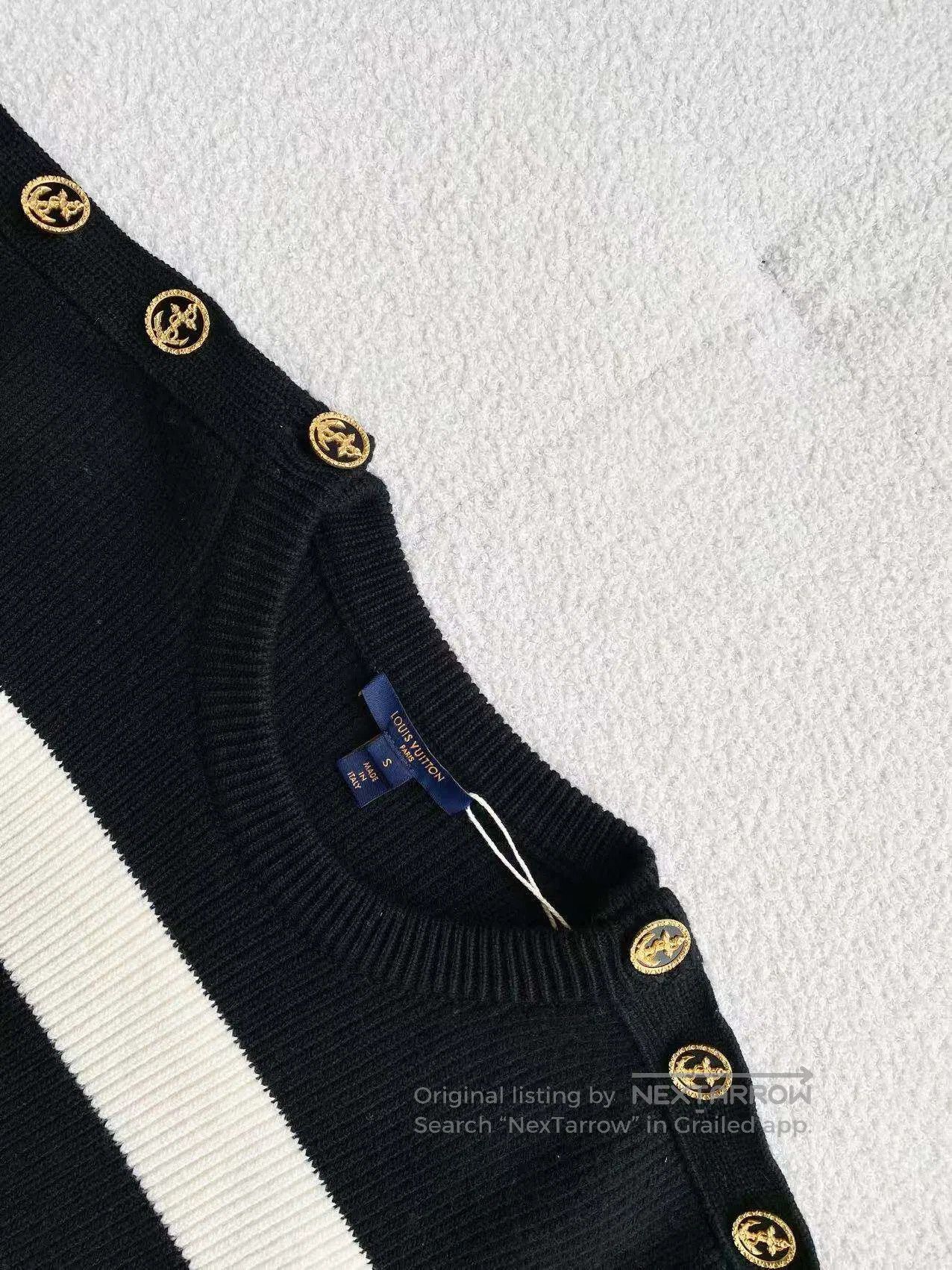 Louis Vuitton Louis Vuitton Gold buckle striped sweater| Size S / US 4 / IT 40 - 4 Thumbnail