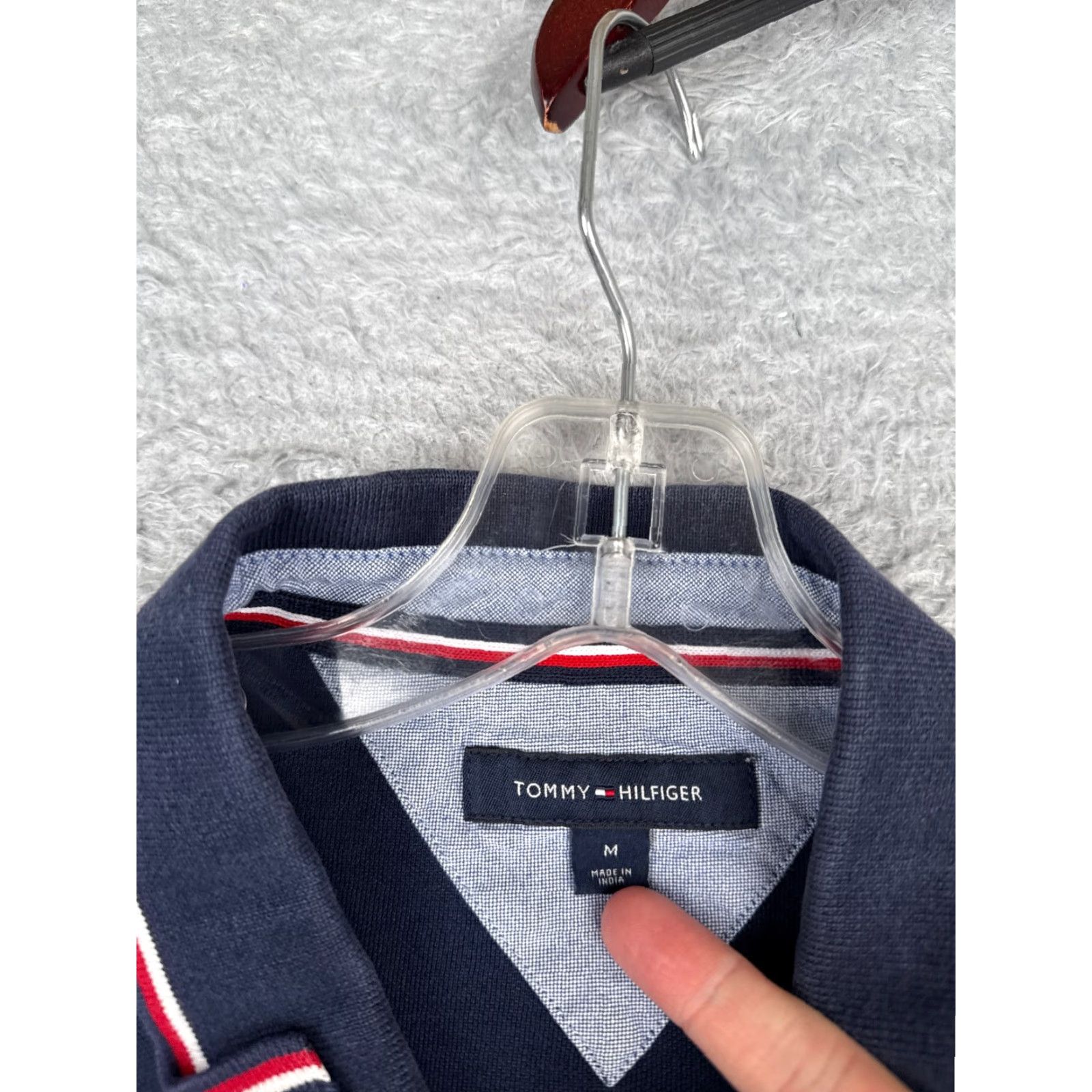 Tommy Hilfiger Tommy Hilfiger Polo Shirt Men Medium Blue Cotton Blend Short Sleeve Golf Slim Fit Size US M / EU 48-50 / 2 - 7 Thumbnail