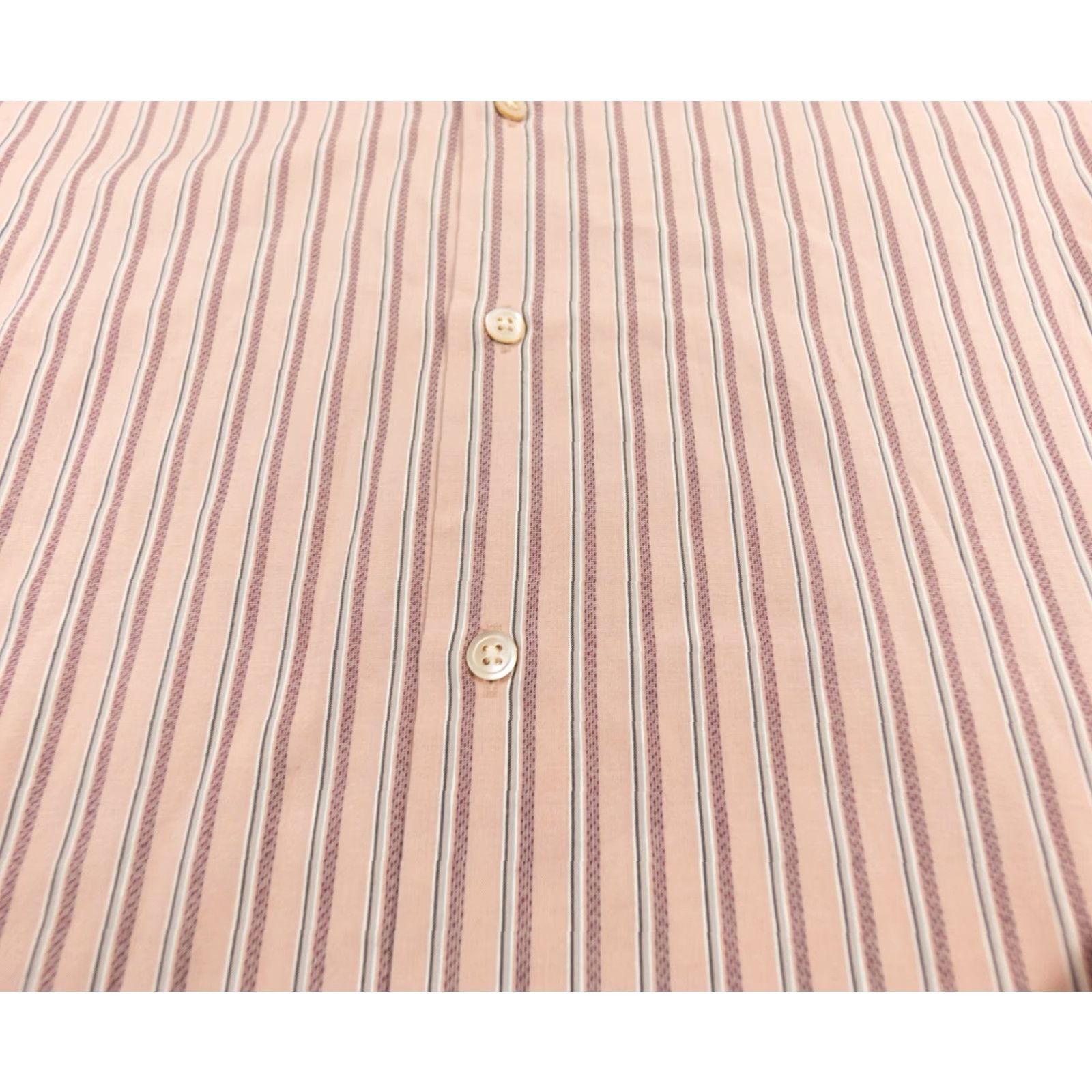 John Varvatos VINTAGE John Varvatos Shirt Mens Large Pink Button Down Long Sleeve Collared Striped Size US L / EU 52-54 / 3 - 4 Thumbnail
