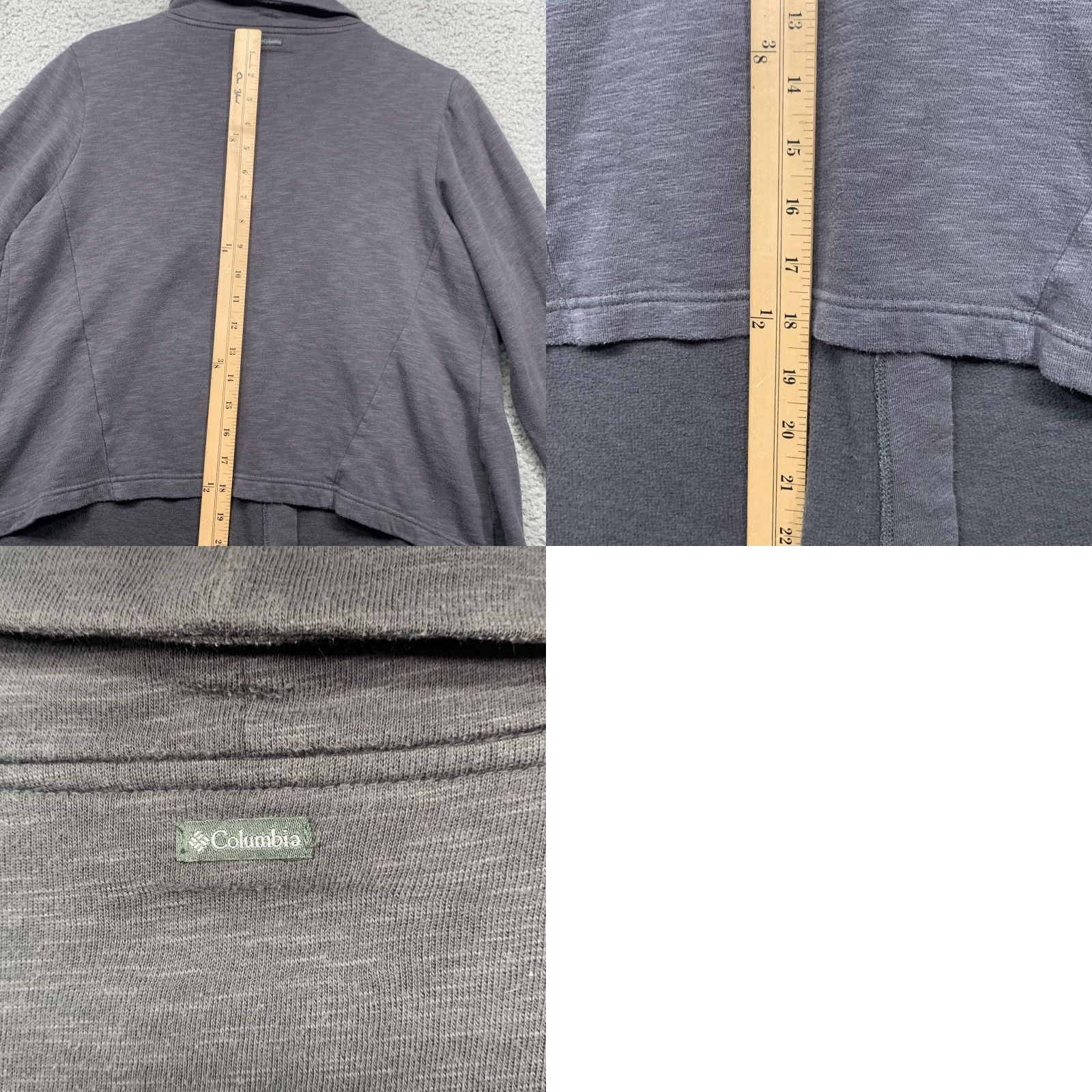 Vintage Columbia Cardigan Shawl Sweater/Sweatshirt Grey Gray Two Button Size Medium Womens All Seasons Size M / US 6-8 / IT 42-44 - 9 Thumbnail