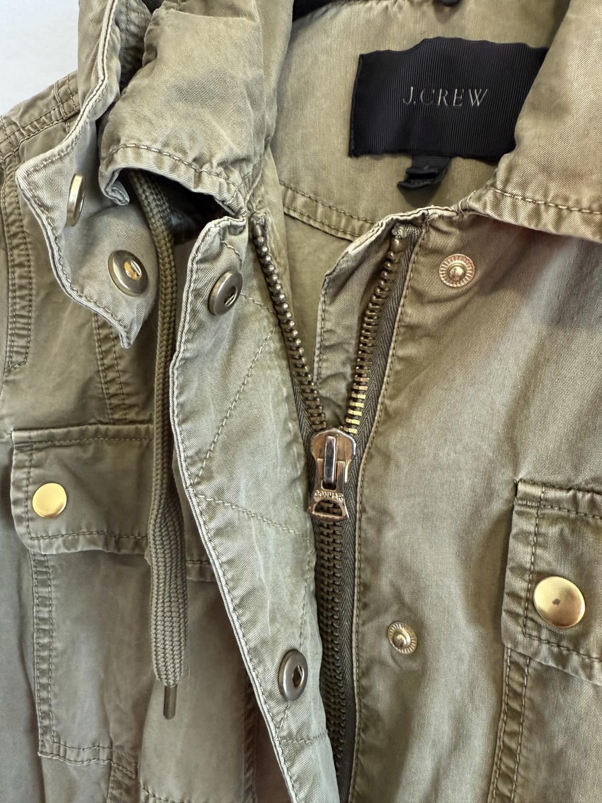J.Crew J.Crew Olive Green Utility Anorak Jacket with Hood Sz Small Size S / US 4 / IT 40 - 5 Thumbnail
