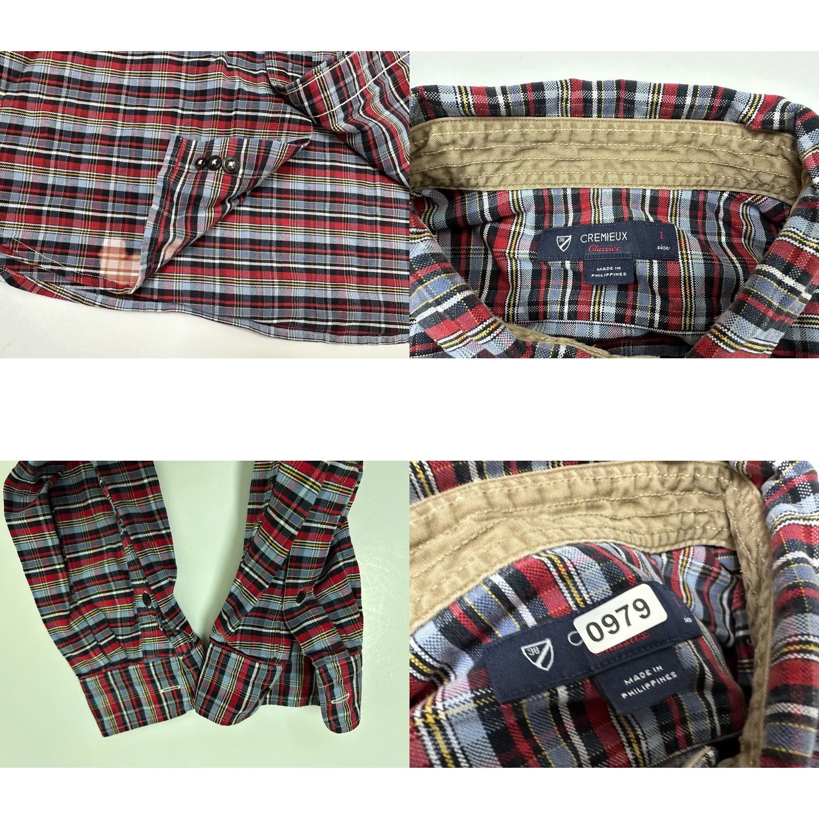 Cremieux Cremieux Classics Oxford Shirt Men L Gray Plaid Button-Down Casual Shirt Size US L / EU 52-54 / 3 - 9 Thumbnail