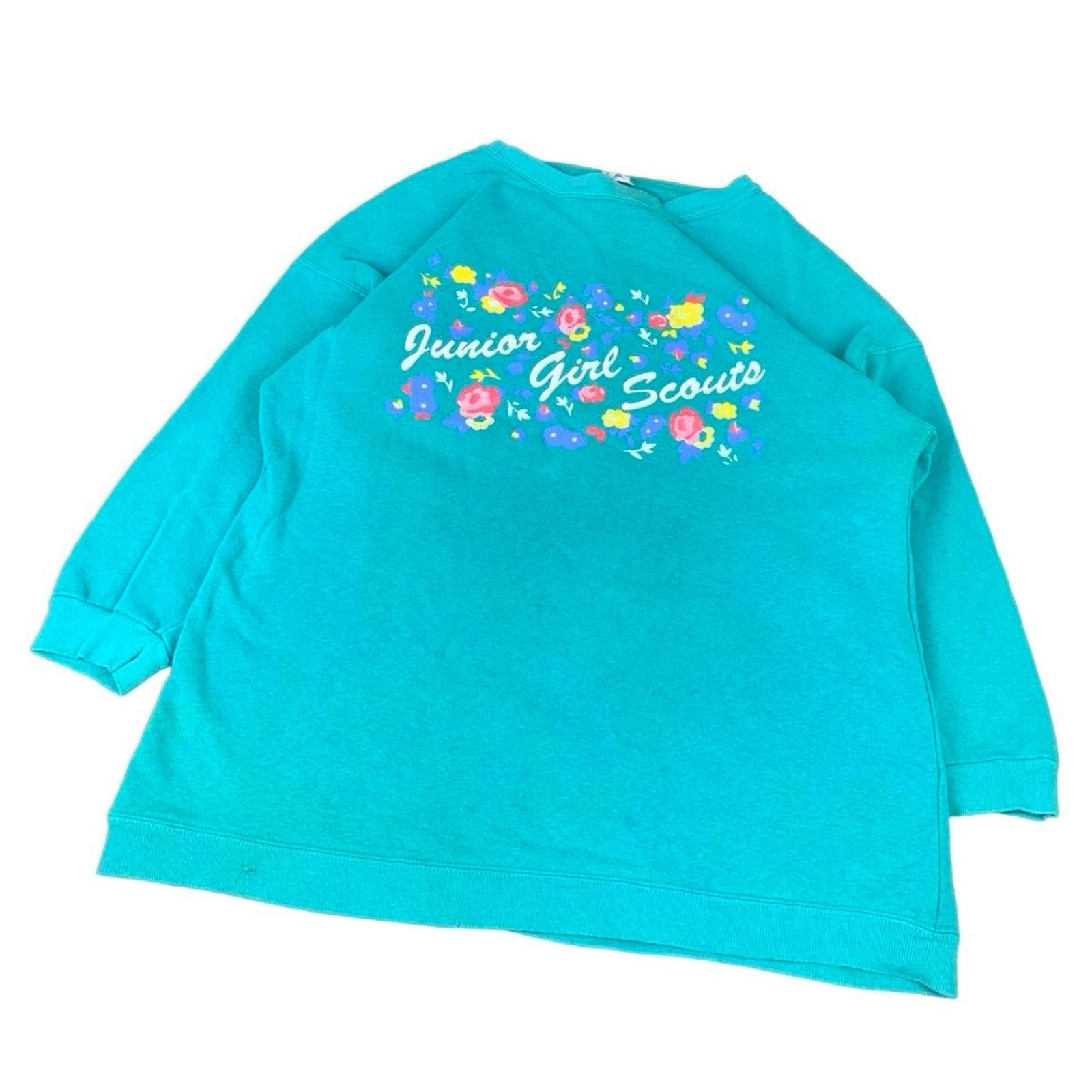 American Retro × Vintage Vintage 80s Retro Girl Scouts Sweatshirt Size L / US 10 / IT 46 - 2 Thumbnail