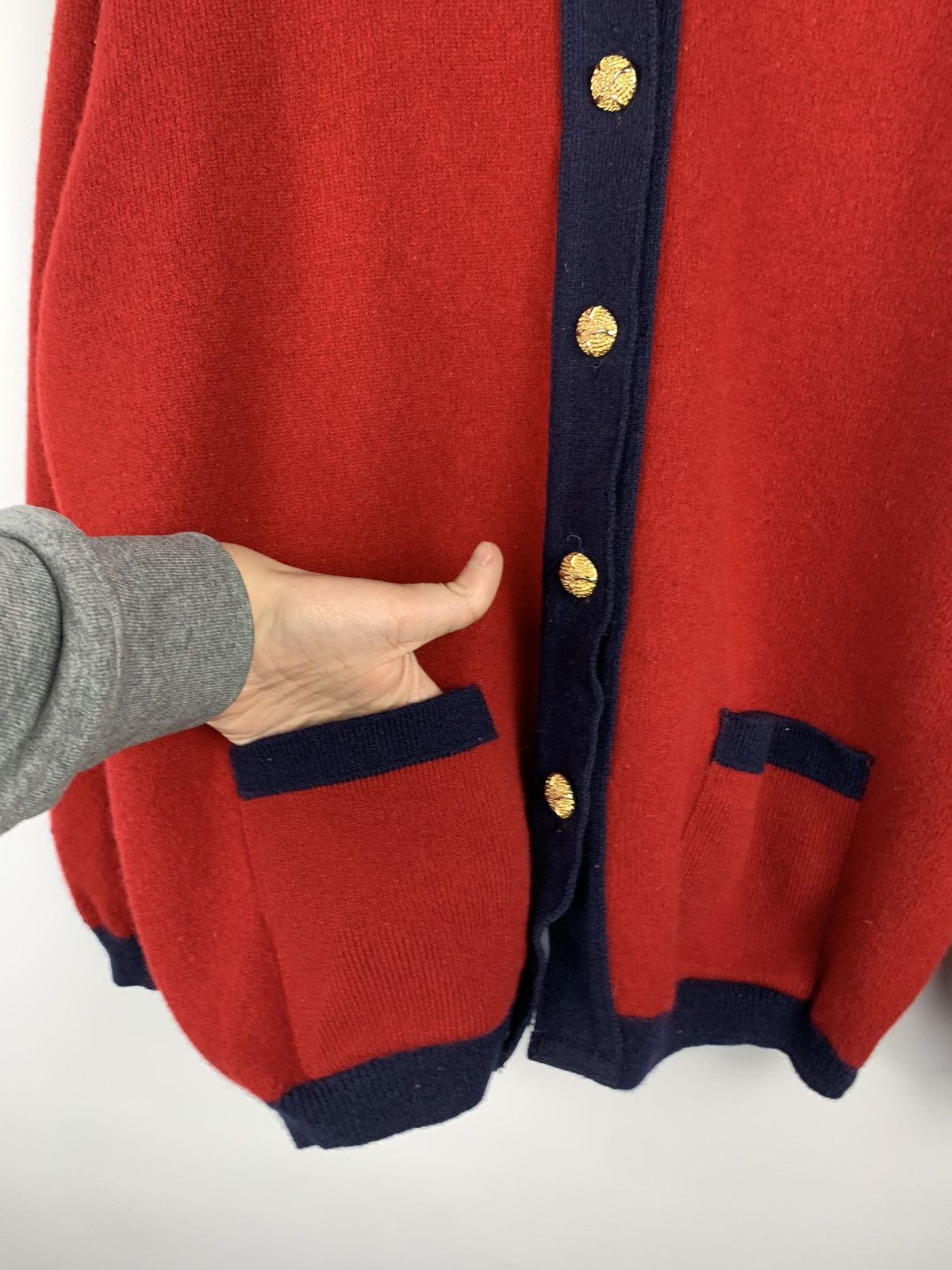 Designer Vintage White Of Hawick Wool Cardigan Buttons Women’s Size L Size L / US 10 / IT 46 - 3 Thumbnail