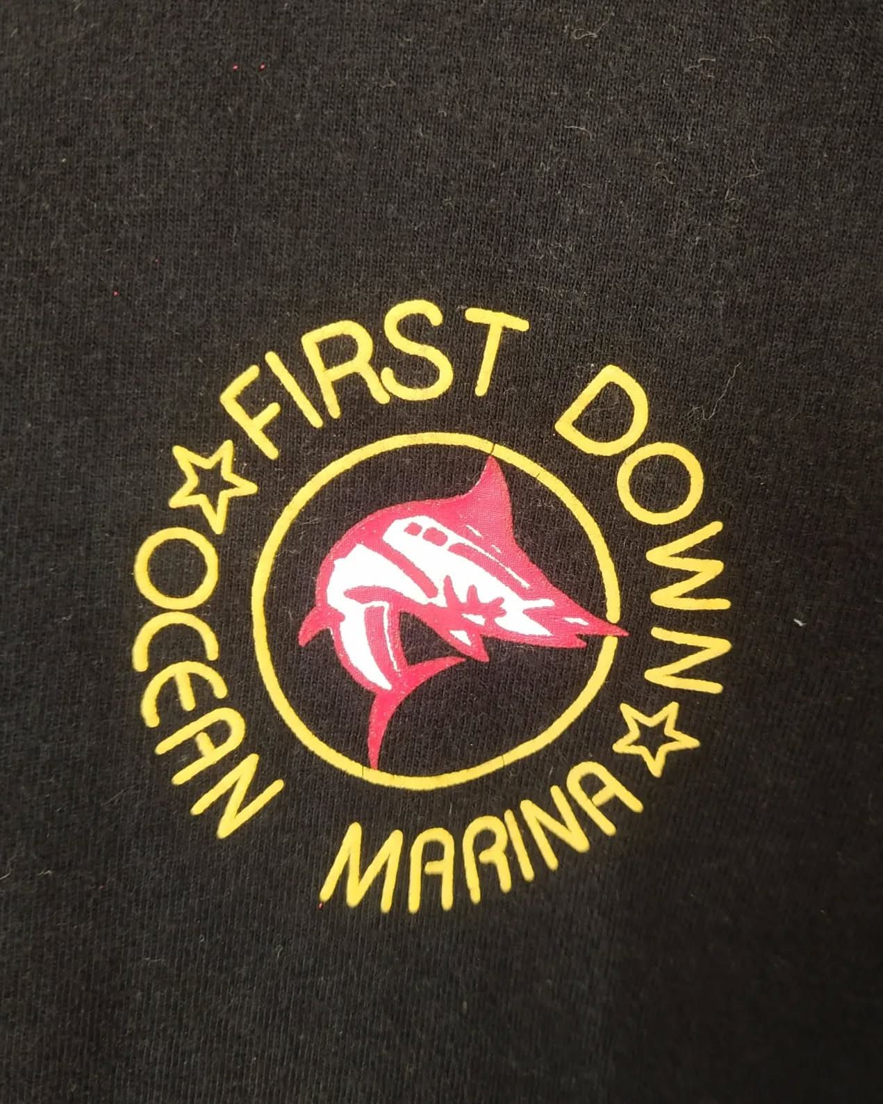 Vintage Vintage First Down Ocean Marina Graphic T-Shirt Made in USA Size US XL / EU 56 / 4 - 2 Thumbnail