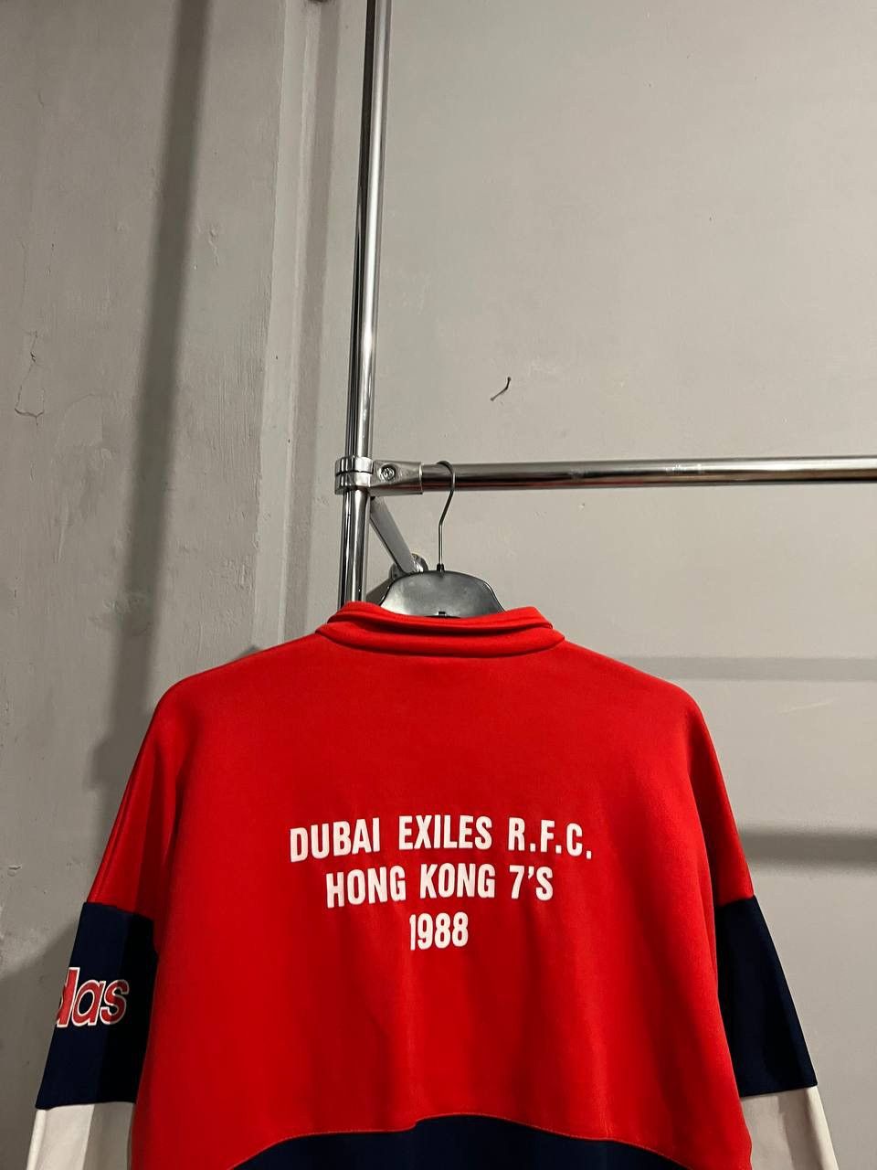Adidas 1988 DUBAI EXILES RFC HONG KONG SEVENS RUGBY TRACK JACKET L Size US L / EU 52-54 / 3 - 13 Thumbnail
