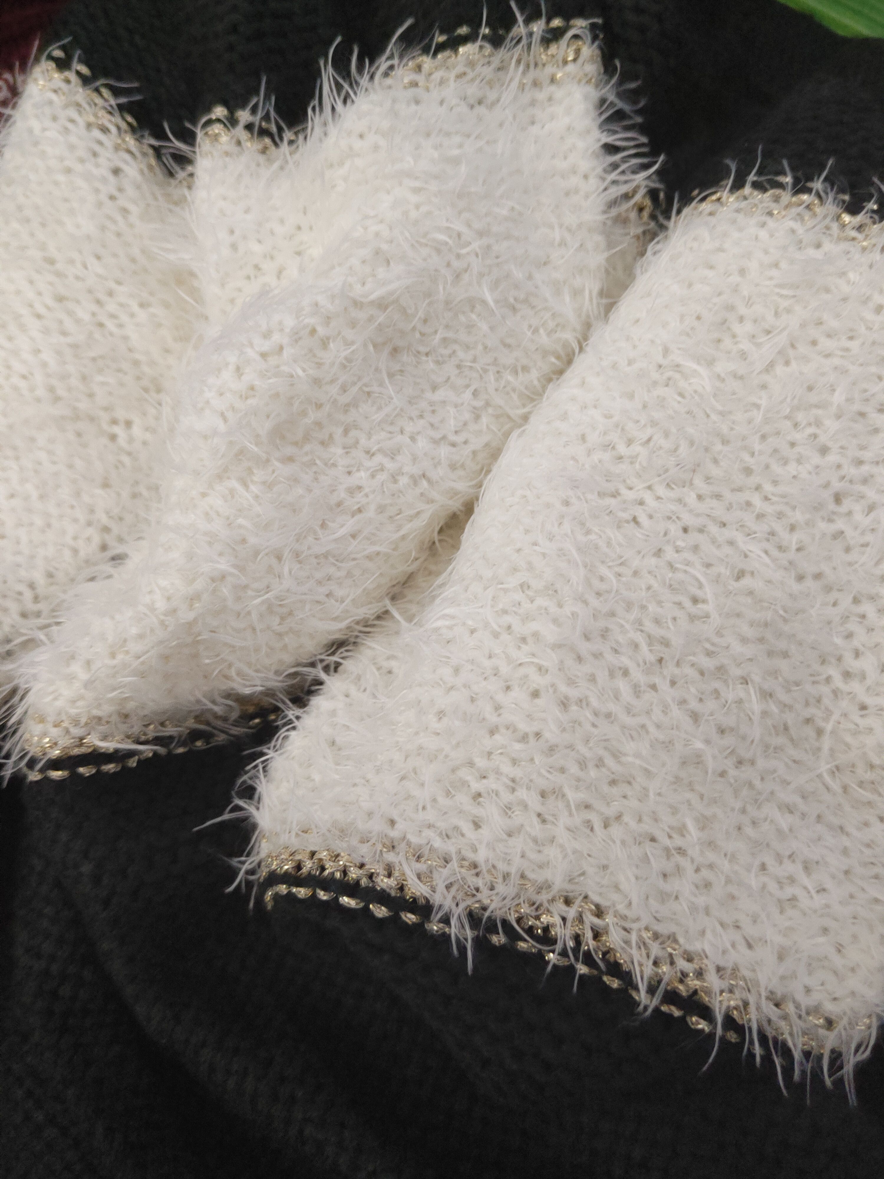 Japanese Brand × Vintage Oeillet Black White Stripe Fur Mohair Knitwear #W1533 Size M / US 6-8 / IT 42-44 - 11 Thumbnail