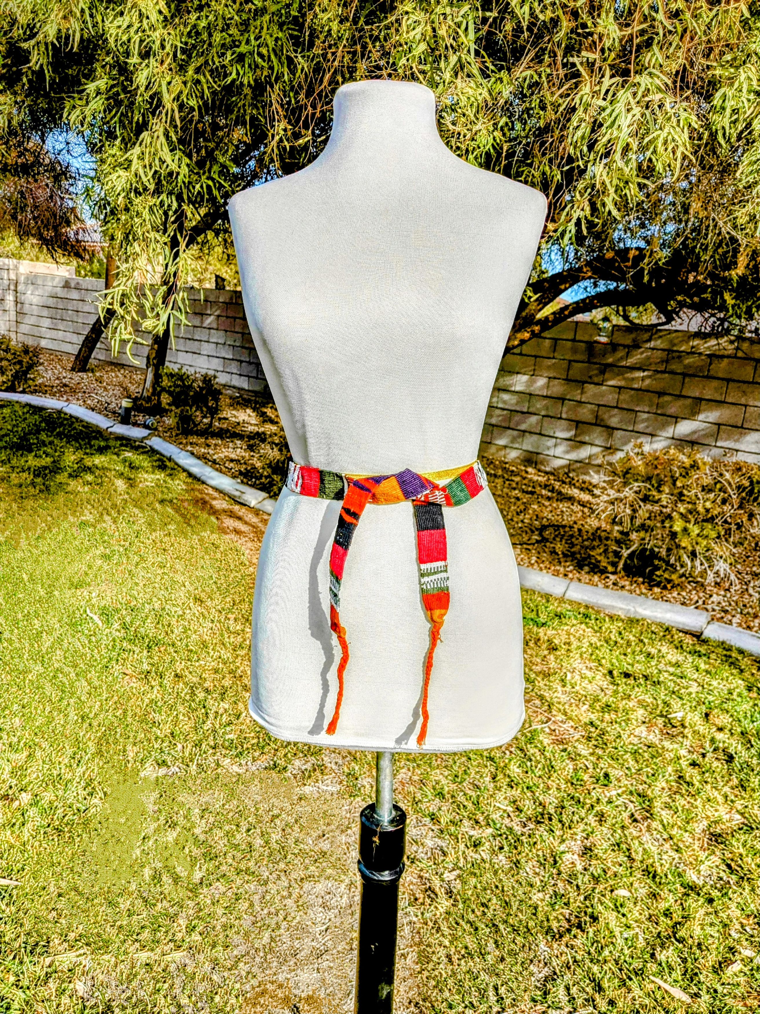 Vintage Guatemala Woven Indigenous Mayan Toto Sash Belt Strap Set Size ONE SIZE - 1 Thumbnail