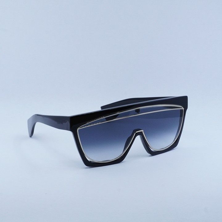 Loewe Loewe LW40012I 05B Sunglasses Black/Gold Shield Frame Size ONE SIZE - 7 Thumbnail