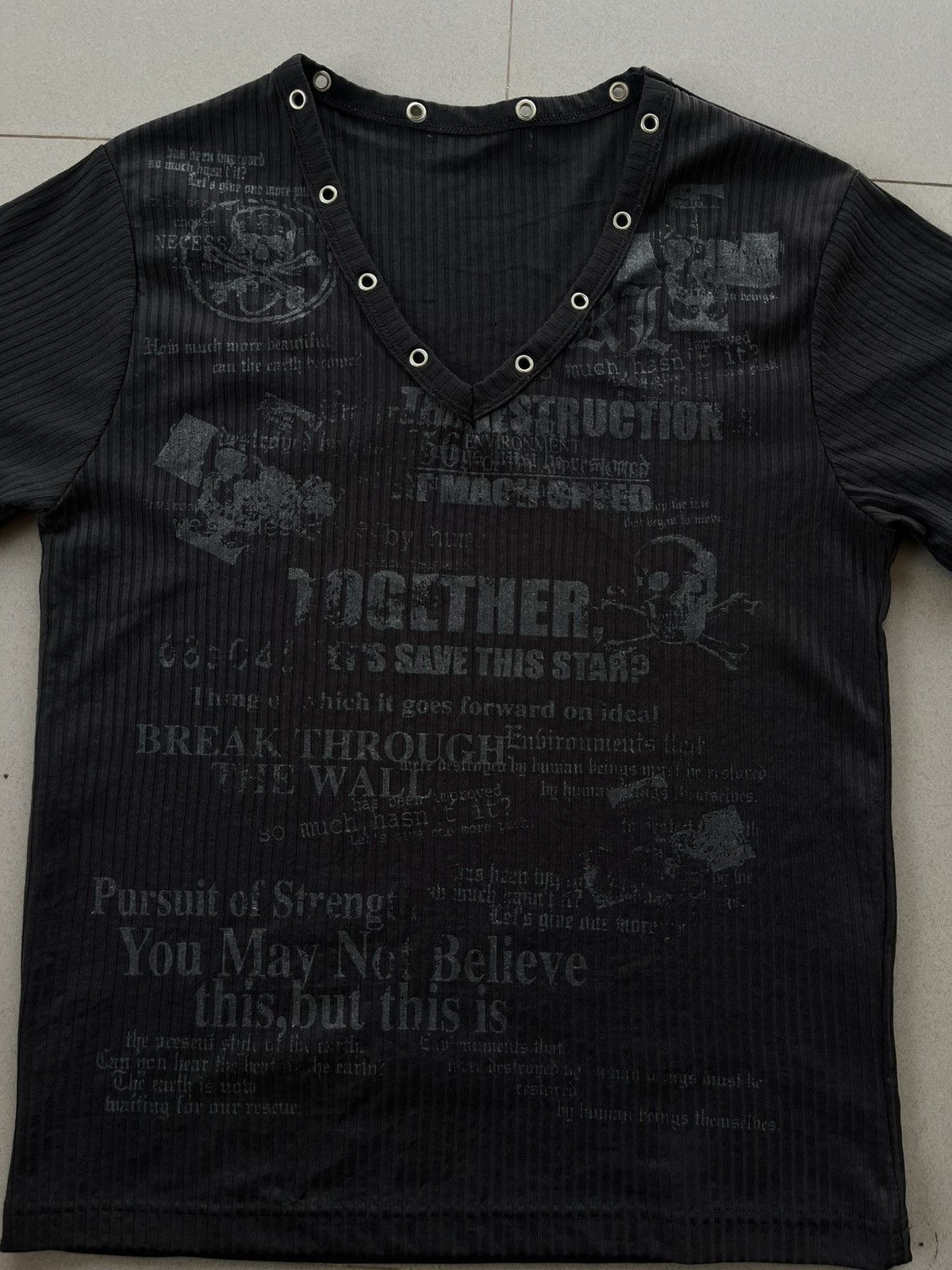 14th Addiction JAPANESE BRAND POEM SKULL STUDDED SEDITIONARIES PUNK STYLE Size US M / EU 48-50 / 2 - 2 Thumbnail