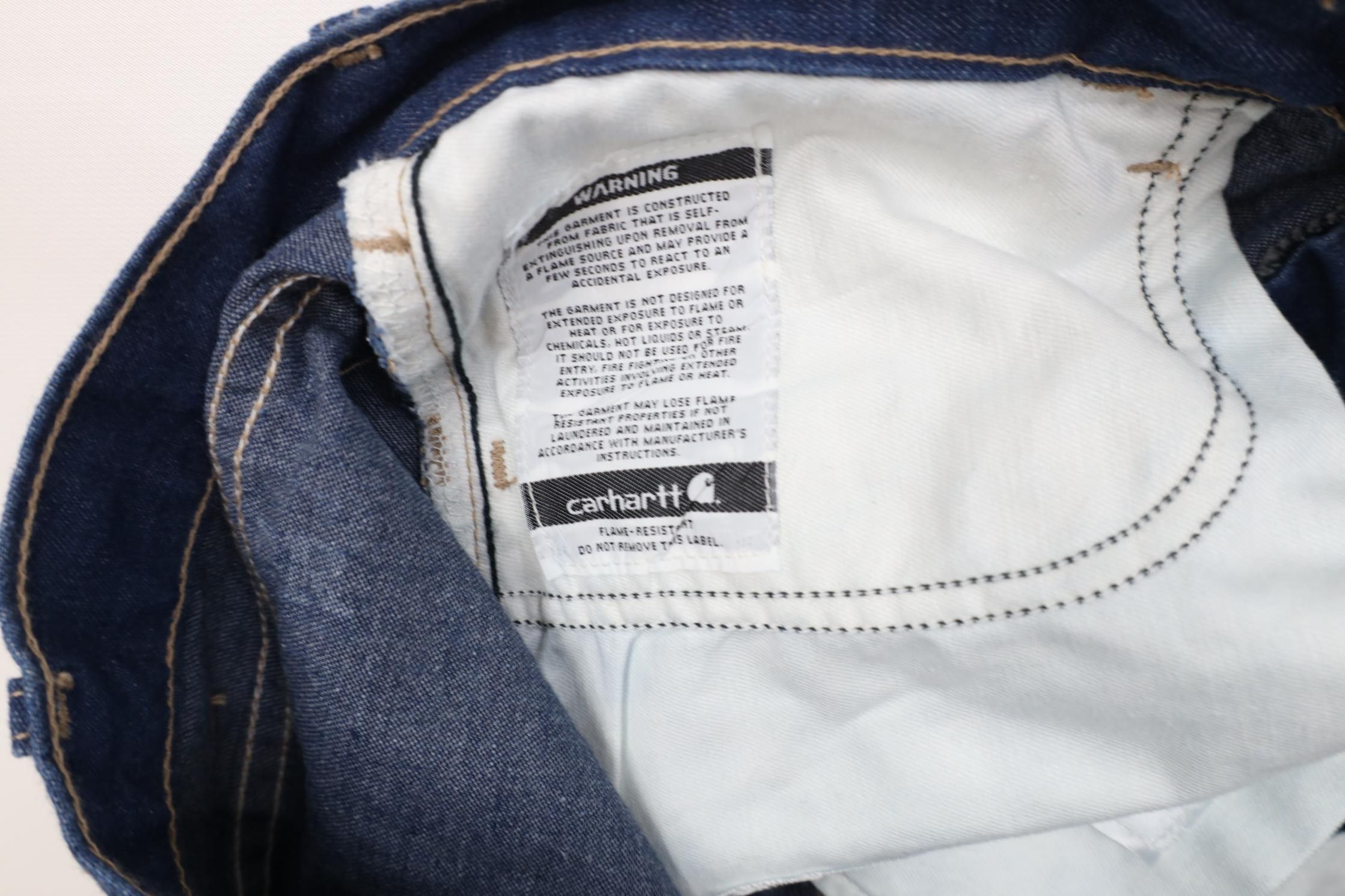 Carhartt Carhartt FR Resistant Work Wide Leg Denim Jeans USA Blue Size US 36 / EU 52 - 10 Thumbnail