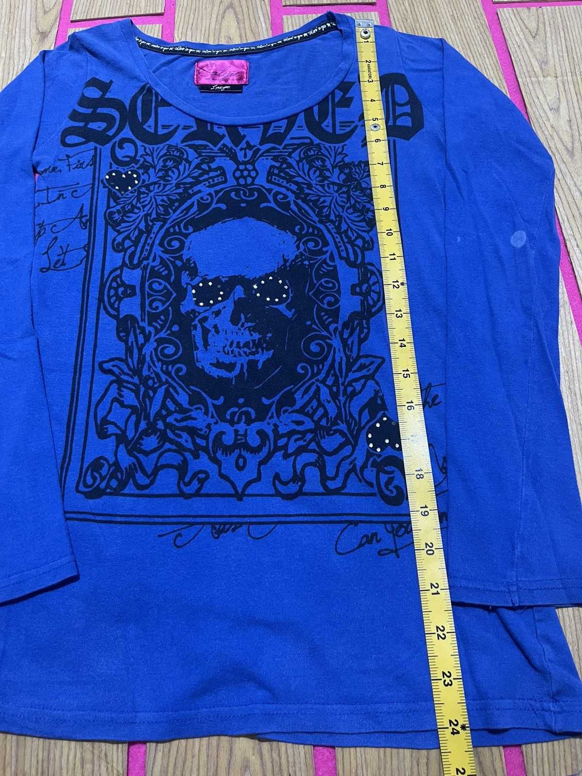 If Six Was Nine Y2K GOLIFAE long sleeve t-shirt with full skull print Size US M / EU 48-50 / 2 - 10 Thumbnail