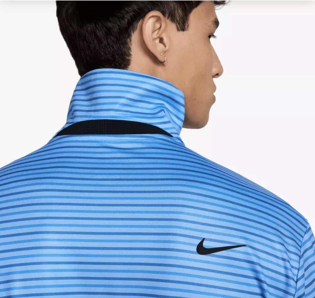 Nike Nike Dri-FIT Tour Striped Performance Golf Polo Blue Size US S / EU 44-46 / 1 - 4 Thumbnail