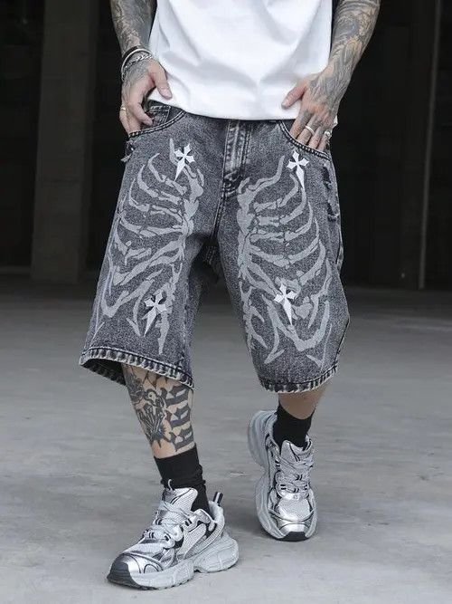 DRIP street washed shorts jorts denim