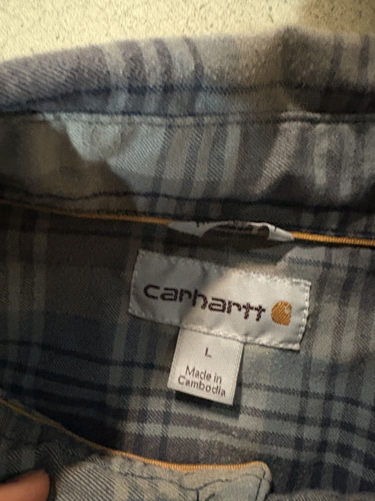 Carhartt Carhartt Plaid Flannel Long Sleeve Shirt Blue Size Large Size US L / EU 52-54 / 3 - 4 Thumbnail
