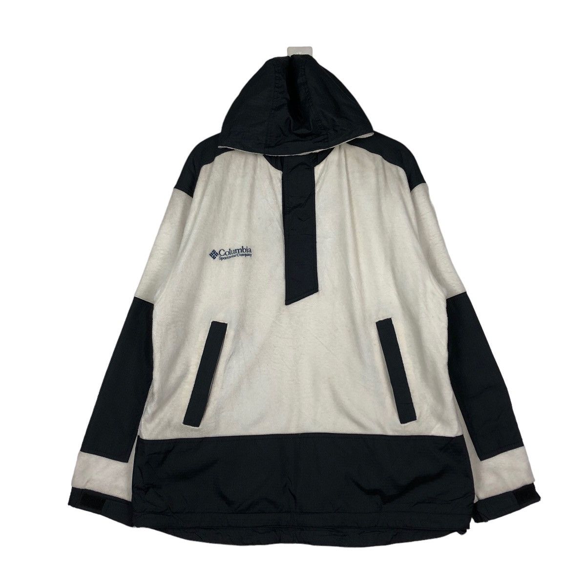 VINTAGE ANORAK FLEECE JACKET PULL OVER COLUMBIA USA HUNTING