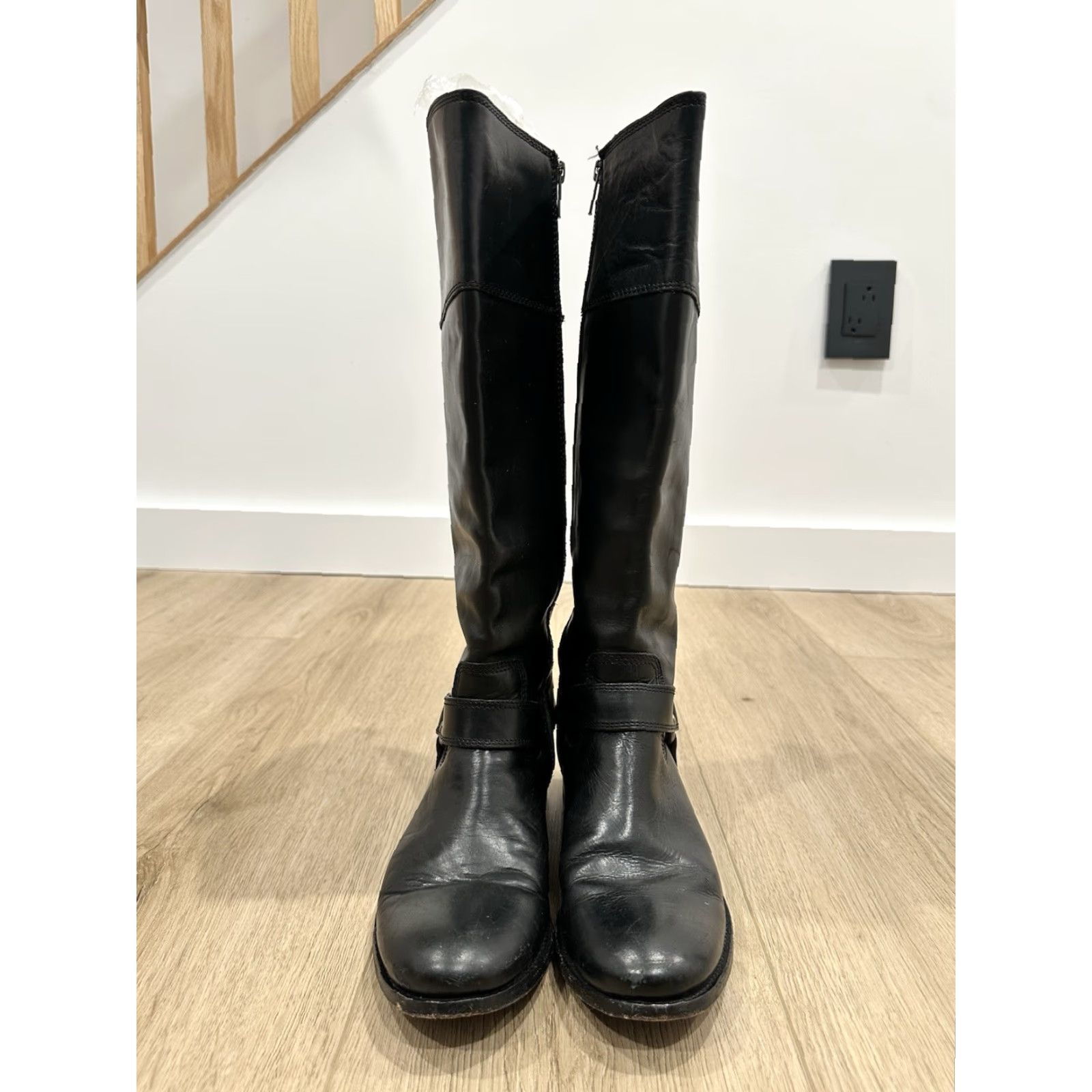 Frye Frye Melissa Harness Leather Riding Boots Size 6 B Black Woman Shoe Size US 6 / IT 36 - 2 Thumbnail