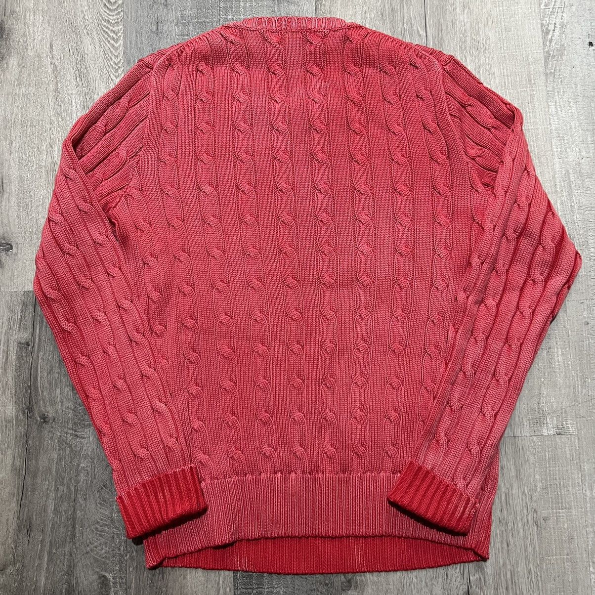 Polo Ralph Lauren Polo Ralph Lauren Faded Pink Cable Knit Pull Over Sweater Size M / US 6-8 / IT 42-44 - 3 Thumbnail