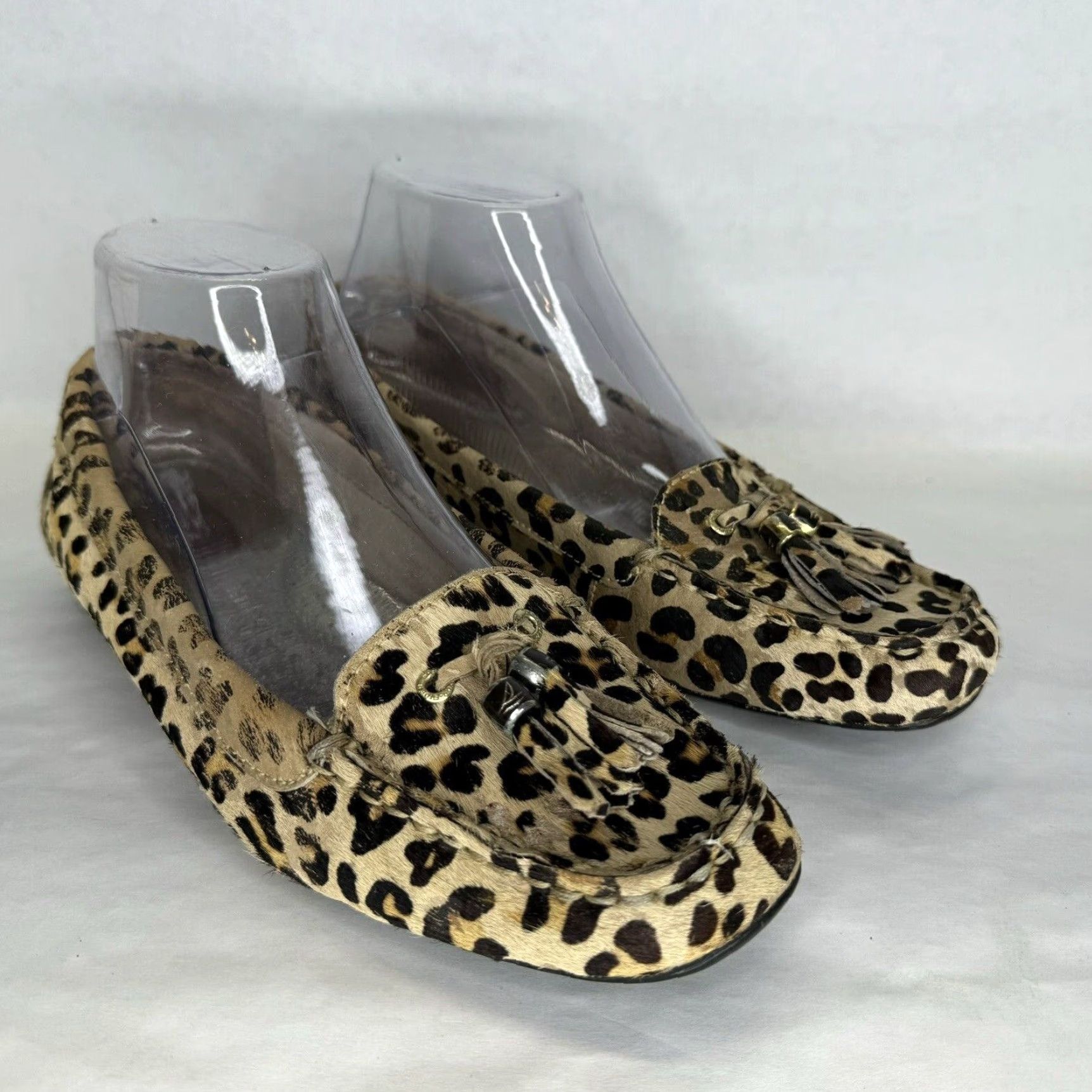 Sperry Sperry Top Sider Shoes Womens 7M Brown Leopard Calf Hair Tassel Leather Size M / US 6-8 / IT 42-44 - 4 Thumbnail